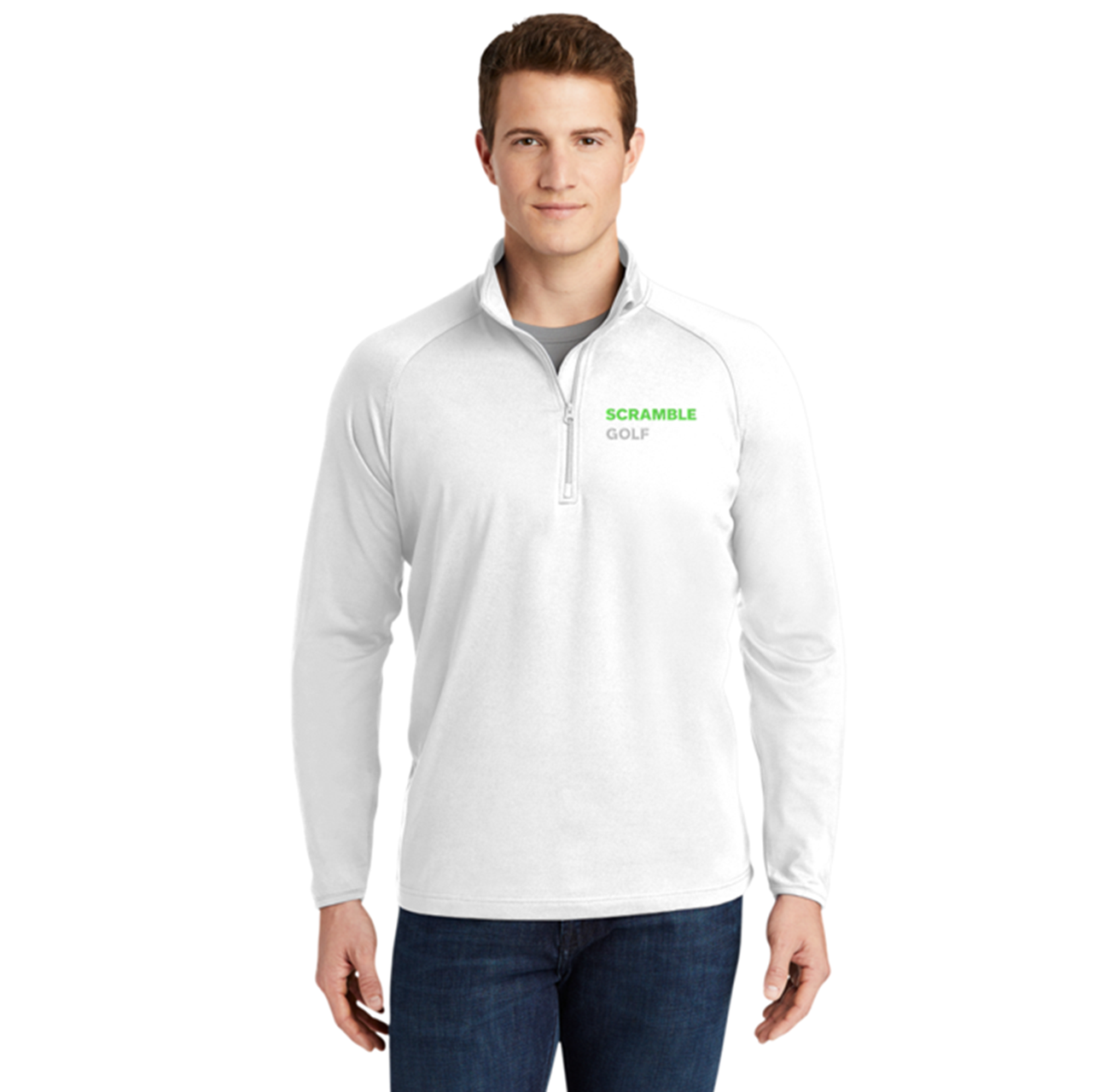Embroidered Quarter-Zip Pullover – Performance Sport-Wick Men’s Pullover product thumbnail image