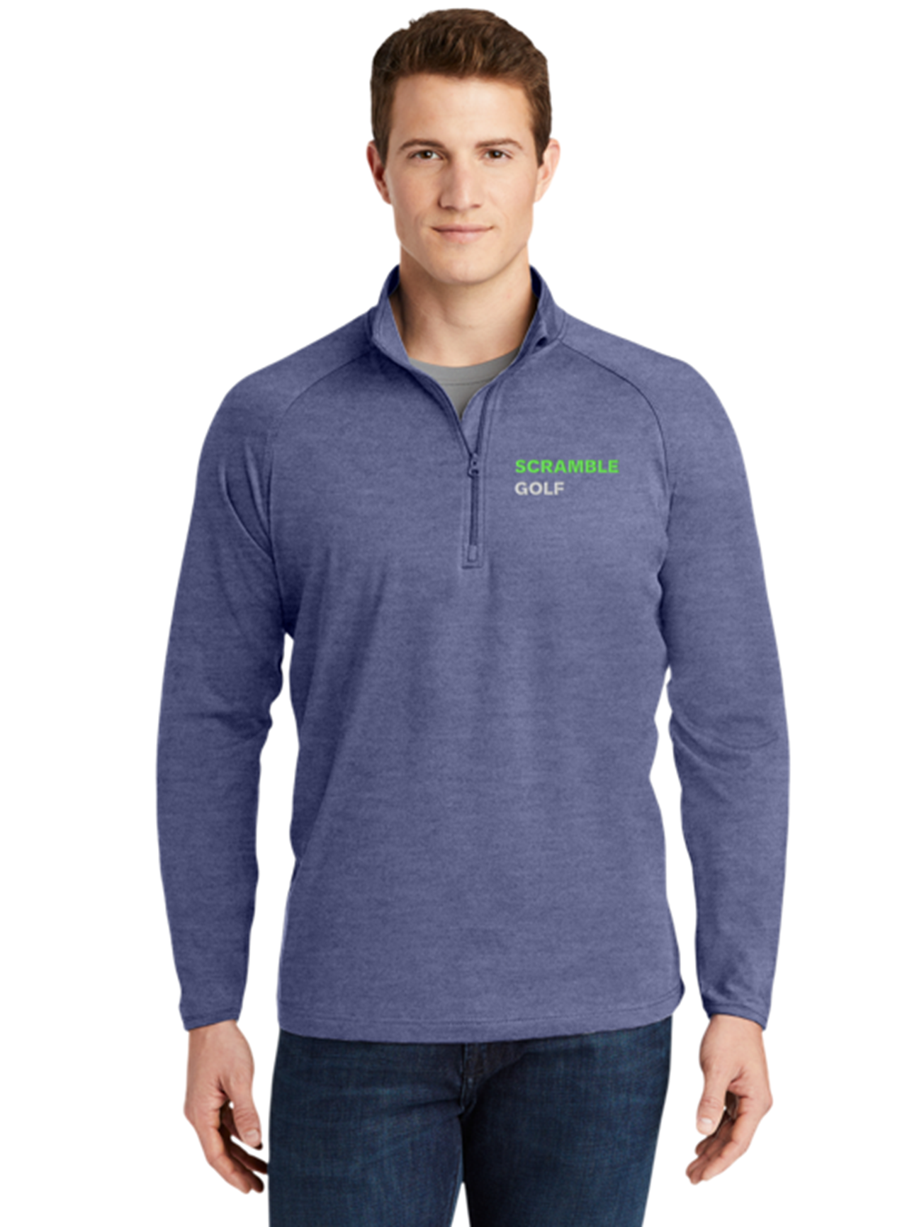 Embroidered Quarter-Zip Pullover – Performance Sport-Wick Men’s Pullover