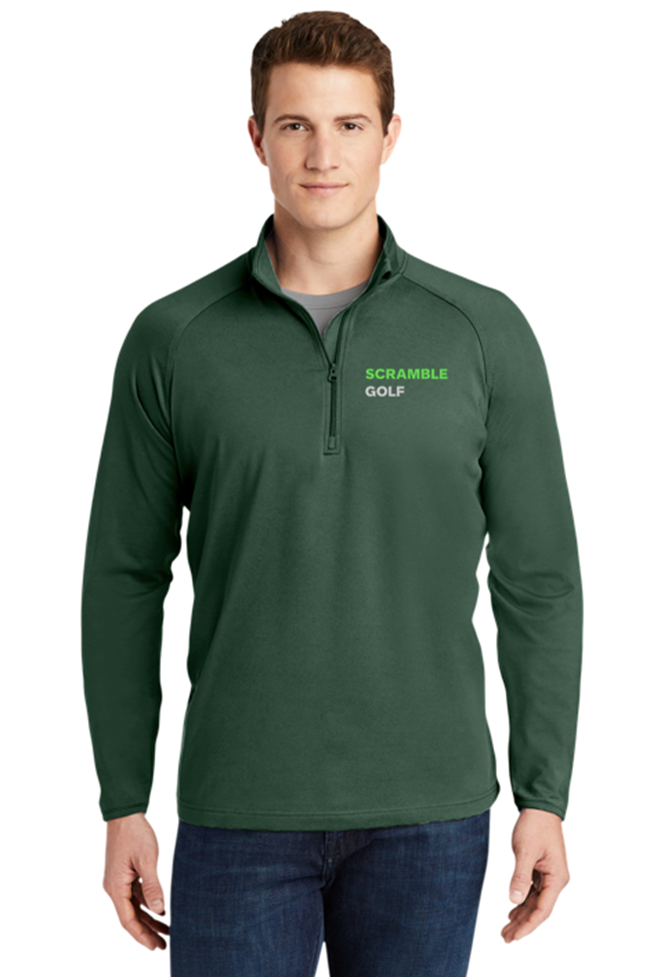 Embroidered Quarter-Zip Pullover – Performance Sport-Wick Men’s Pullover product thumbnail image