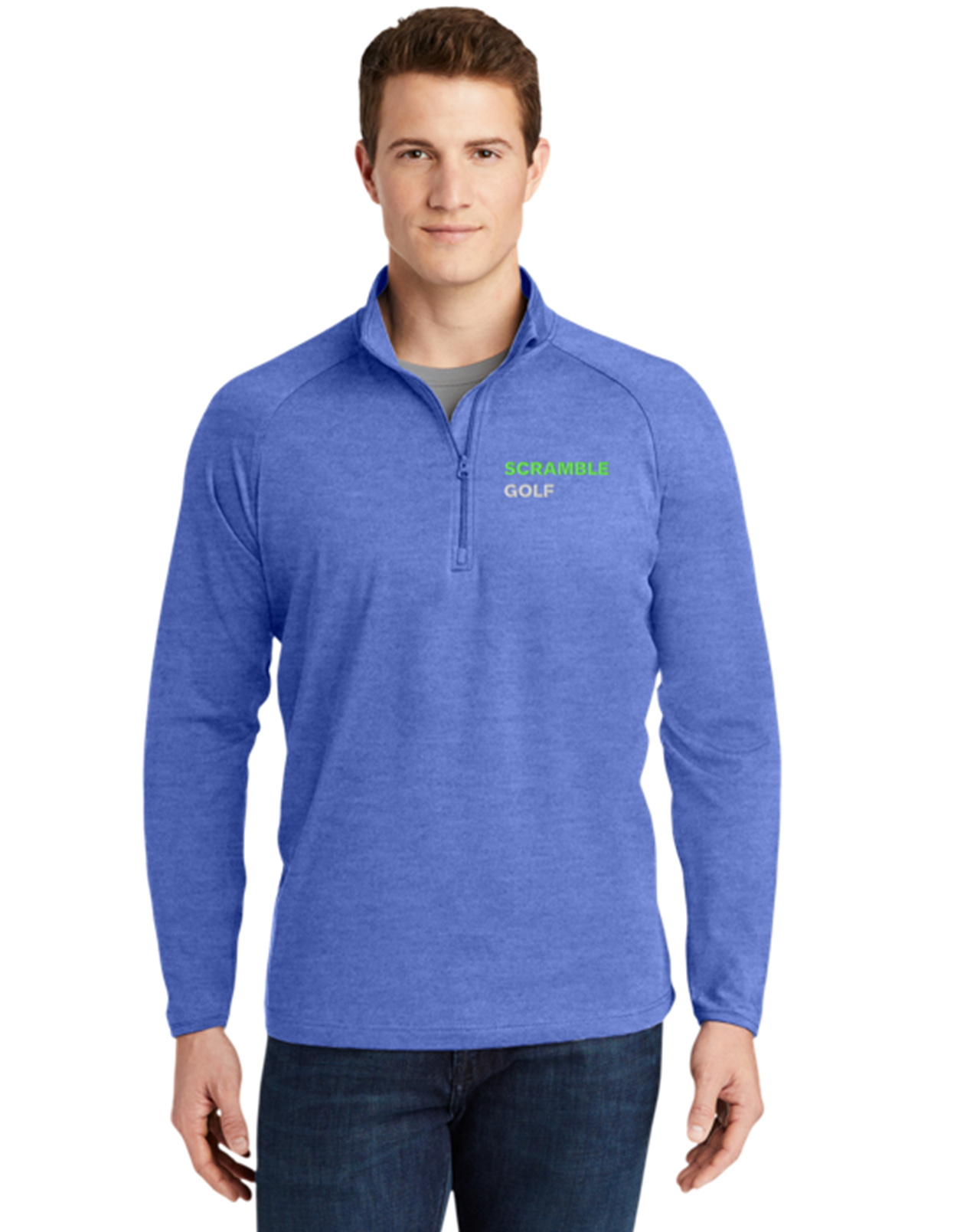 Embroidered Quarter-Zip Pullover – Performance Sport-Wick Men’s Pullover product thumbnail image