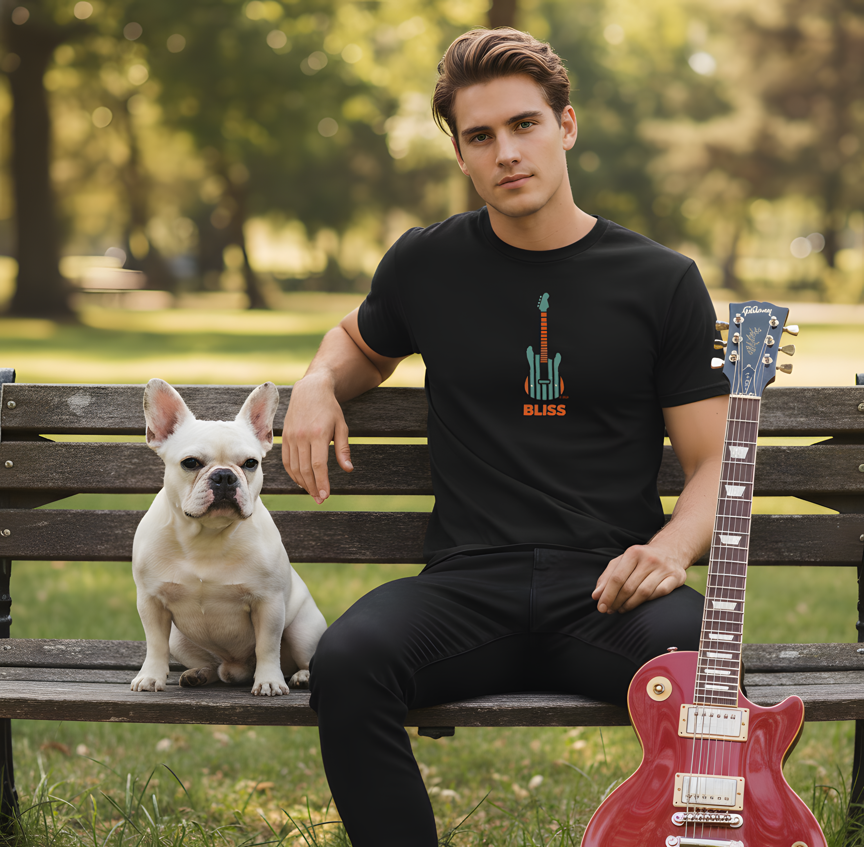 Minimalist "Bliss" Guitar Tee — Minimalist Music Lover T-Shirt product thumbnail image Minimalist "Bliss" Guitar Tee — Minimalist Music Lover T-Shirt product thumbnail image