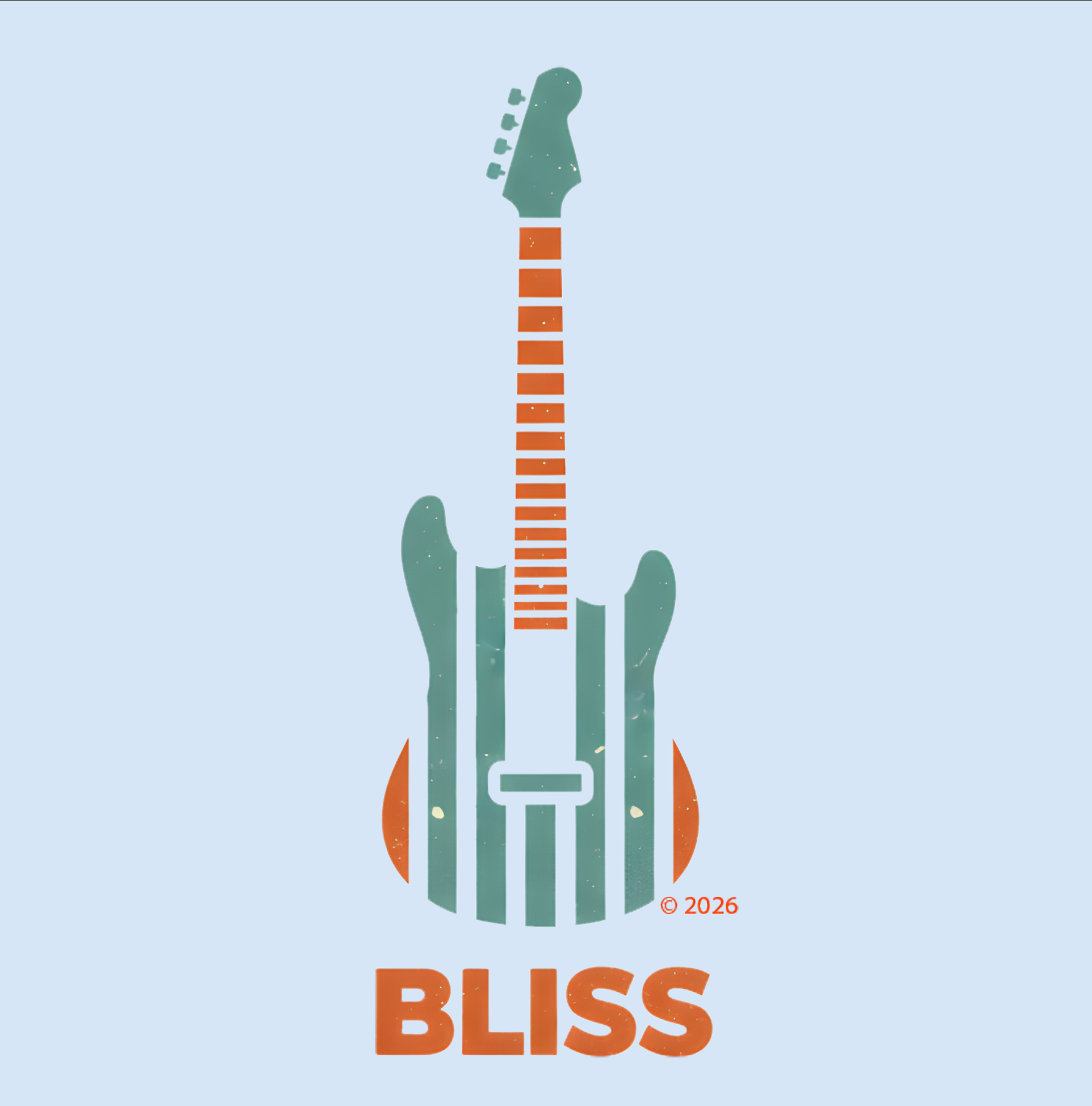 Minimalist "Bliss" Guitar Tee — Minimalist Music Lover T-Shirt product thumbnail image