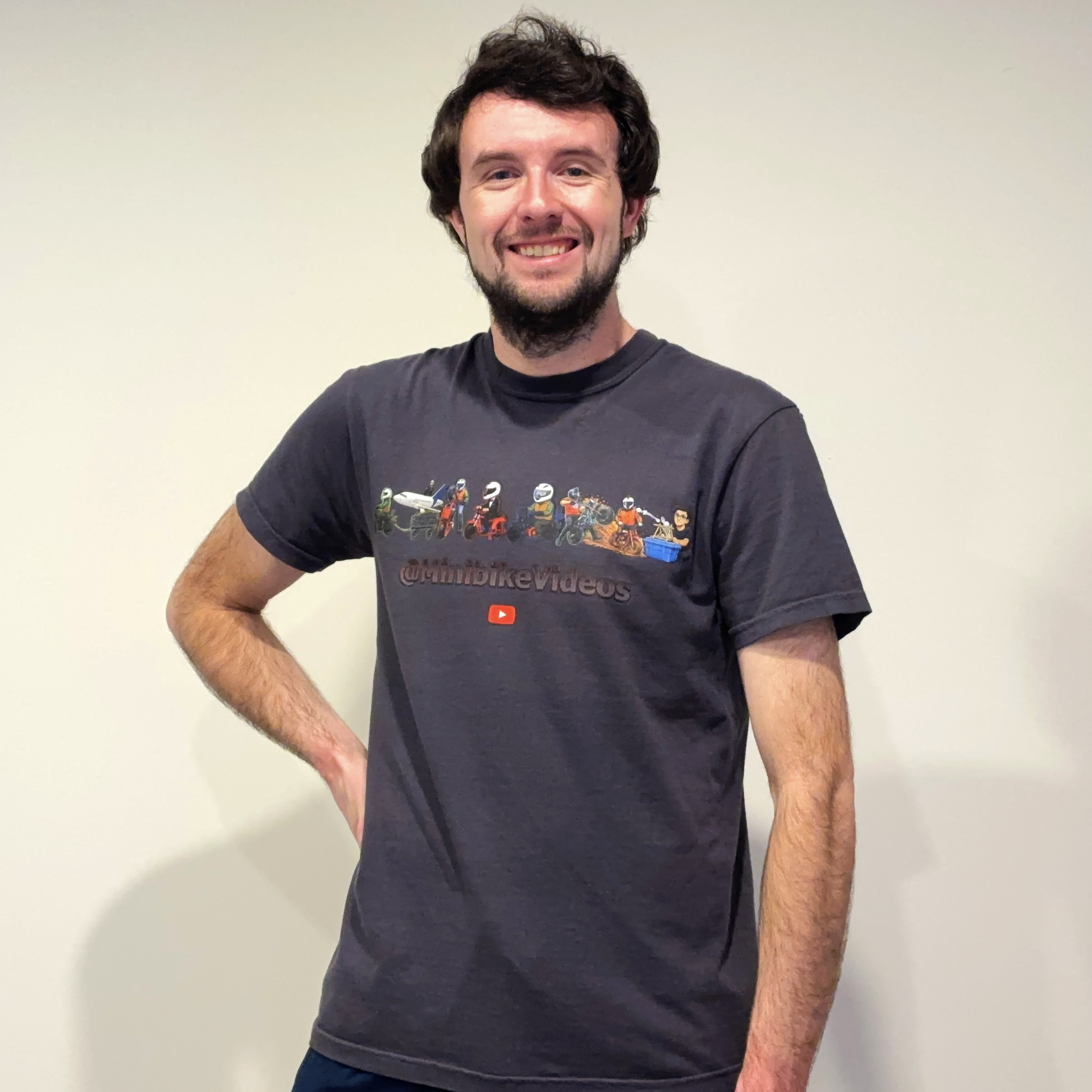 Minibike Riders Illustration T-shirt | Dirt Bike Cartoon Logo product thumbnail image