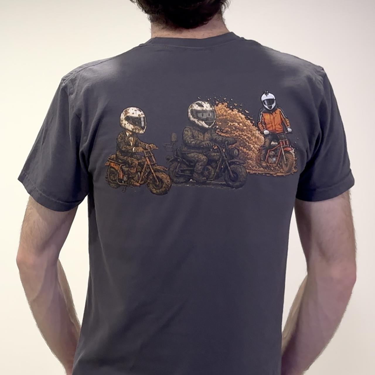 Minibike Riders Illustration T-shirt | Dirt Bike Cartoon Logo product thumbnail image Minibike Riders Illustration T-shirt | Dirt Bike Cartoon Logo product thumbnail image