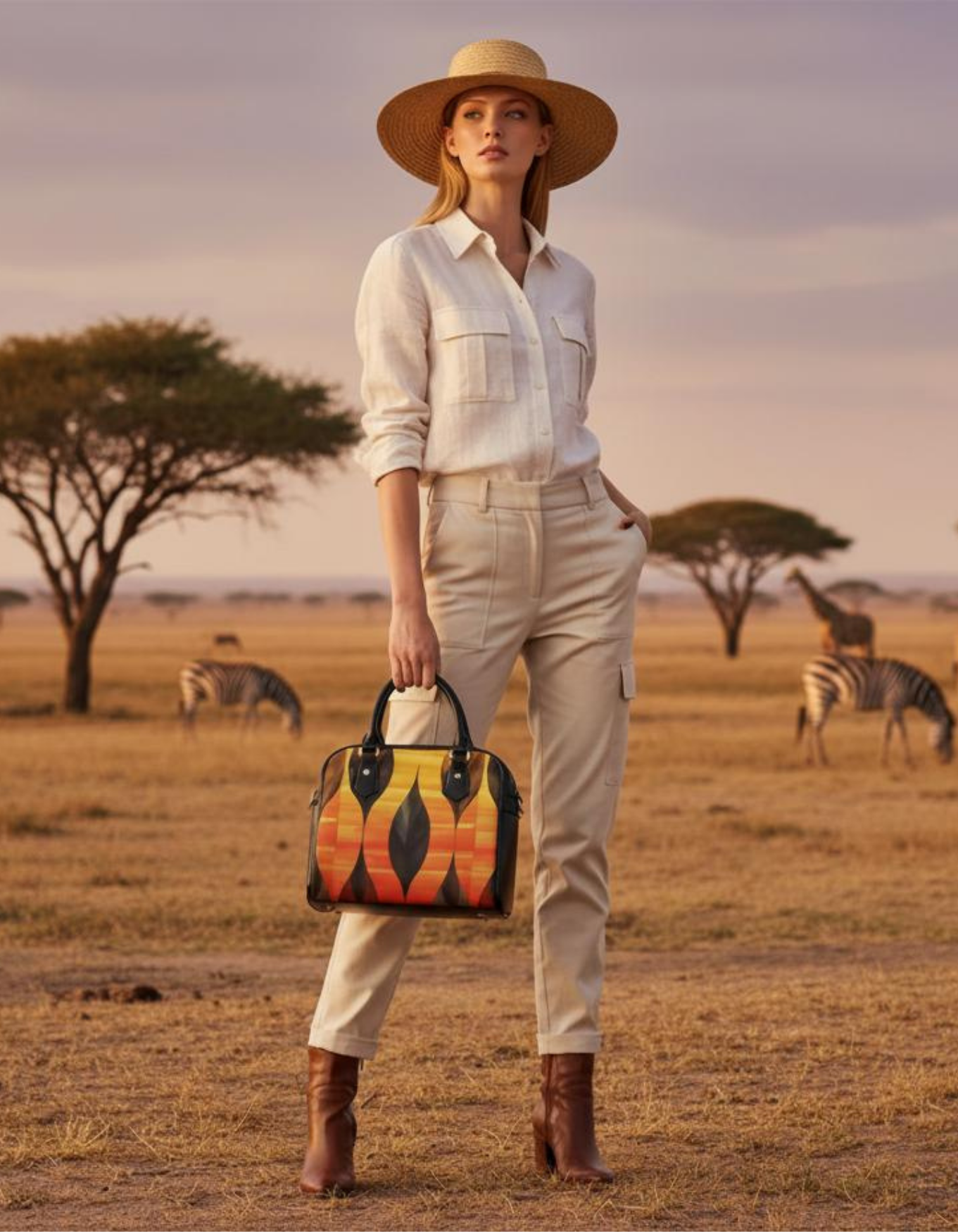 Lady's Shoulder Handbag – Tribal Floral Pattern Tote product thumbnail image Lady's Shoulder Handbag – Tribal Floral Pattern Tote product thumbnail image