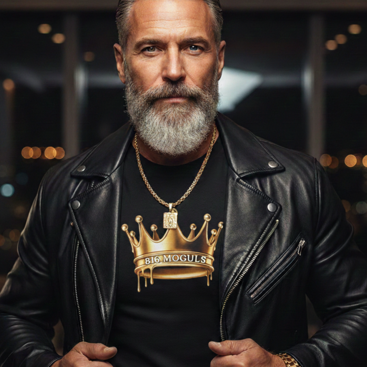 Crown Graphic Tee — Gold Drip '816 Crown' Design