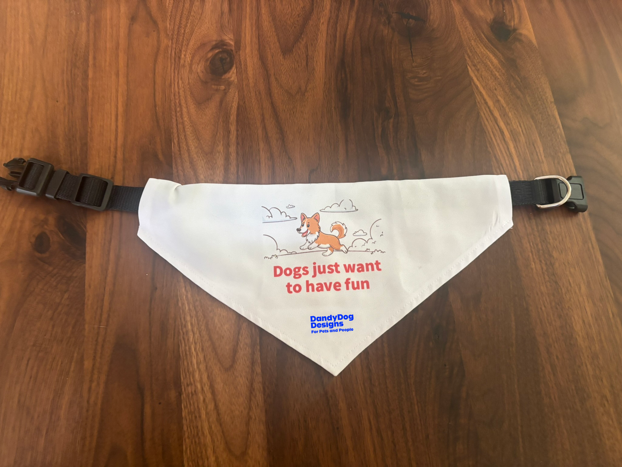 Playful Clip-on Pet Collar with Bandana, Fun Dog Accessory, Pet Celebration Gift, Dog Lovers Fashion, Cute Dog Collar with Bandana, Funny Pet Apparel product thumbnail image