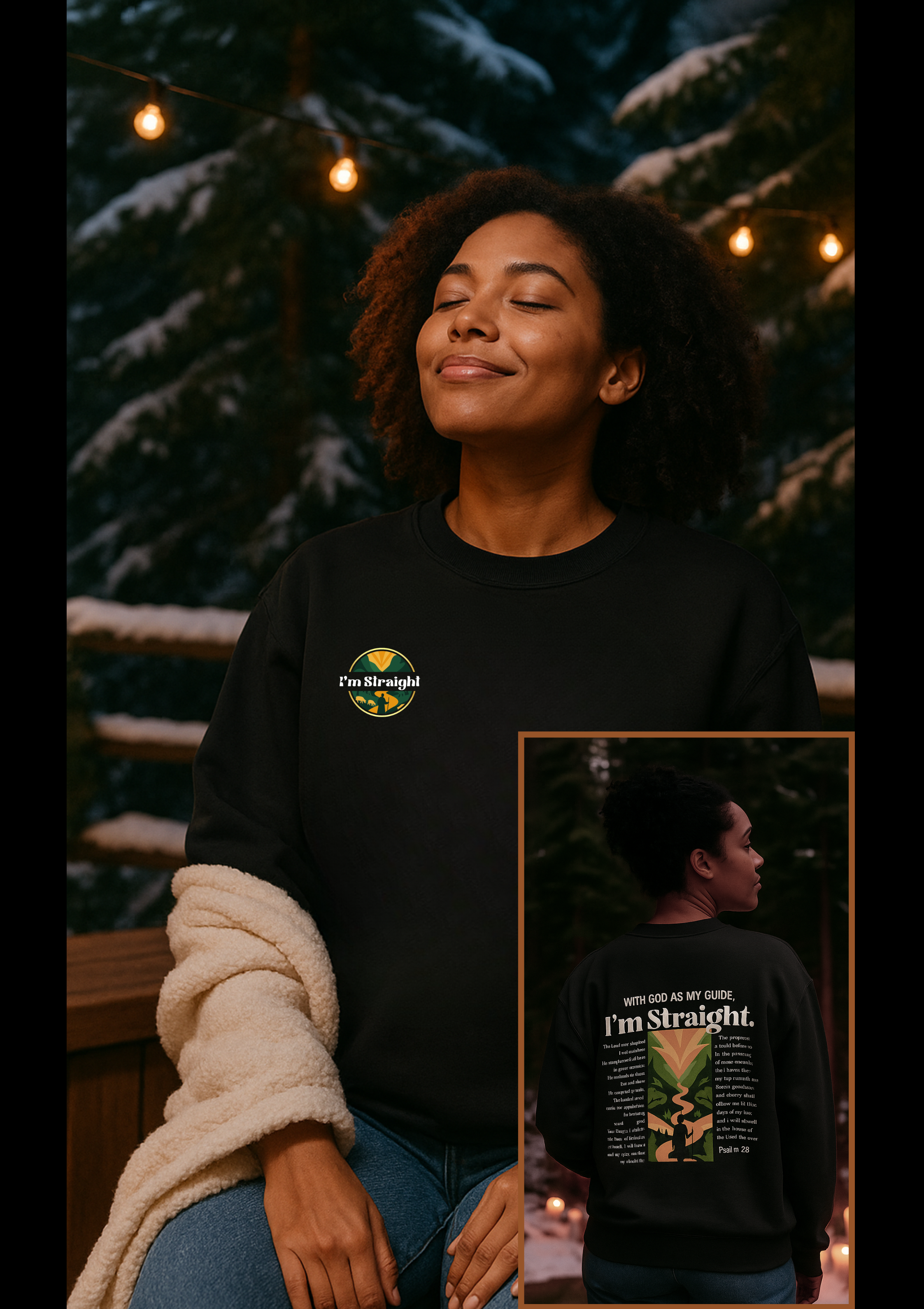 "Psalm 23" Nature Mask Sweatshirt — Grace &amp; Growth Graphic Signature Series product thumbnail image