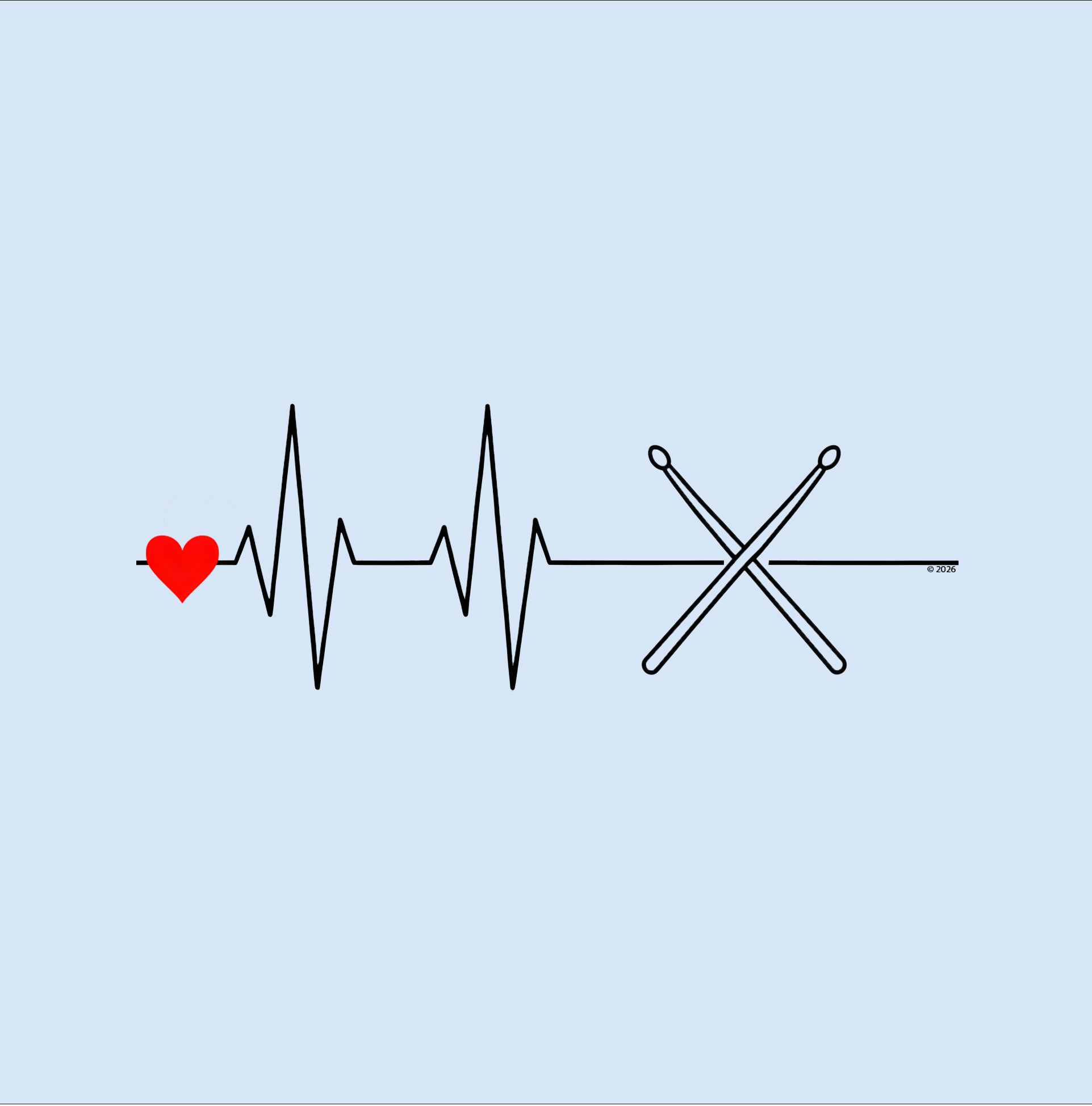Drumsticks Heartbeat EKG Line T‑Shirt — Drummer Minimalist EKG Line Graphic Tee product thumbnail image Drumsticks Heartbeat EKG Line T‑Shirt — Drummer Minimalist EKG Line Graphic Tee product thumbnail image