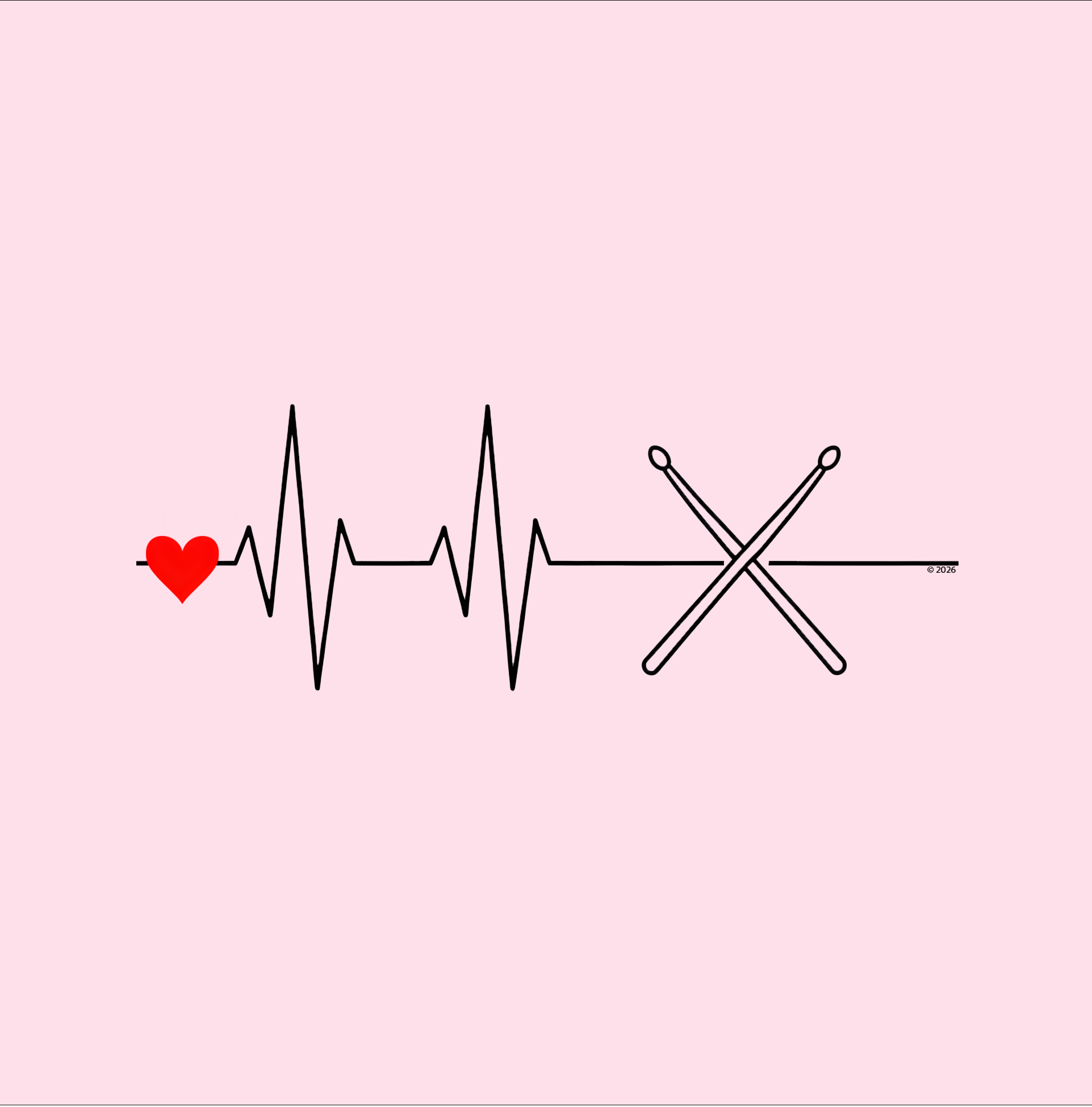 Drumsticks Heartbeat EKG Line T‑Shirt — Drummer Minimalist EKG Line Graphic Tee product thumbnail image Drumsticks Heartbeat EKG Line T‑Shirt — Drummer Minimalist EKG Line Graphic Tee product thumbnail image