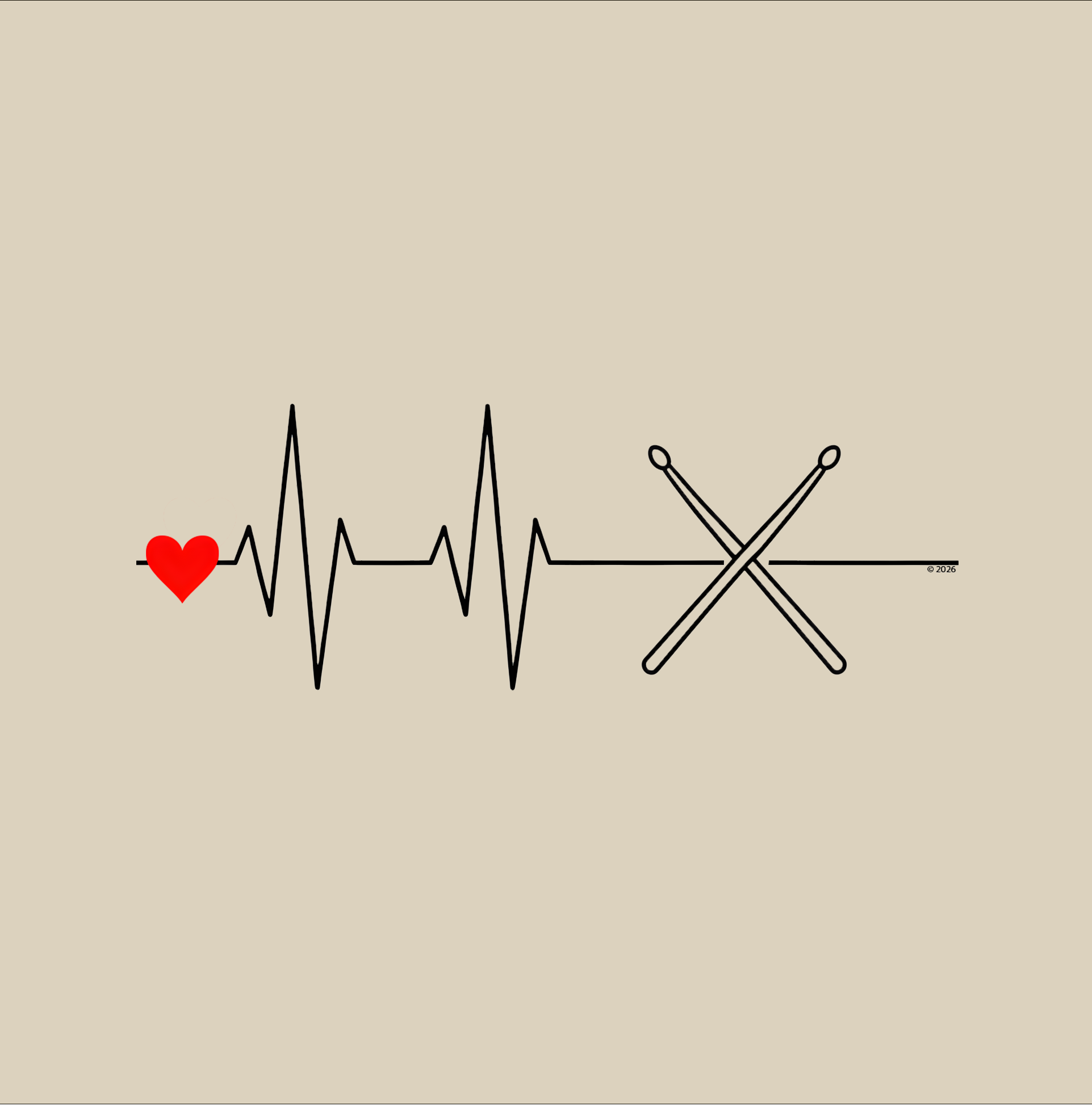 Drumsticks Heartbeat EKG Line T‑Shirt — Drummer Minimalist EKG Line Graphic Tee product thumbnail image Drumsticks Heartbeat EKG Line T‑Shirt — Drummer Minimalist EKG Line Graphic Tee product thumbnail image