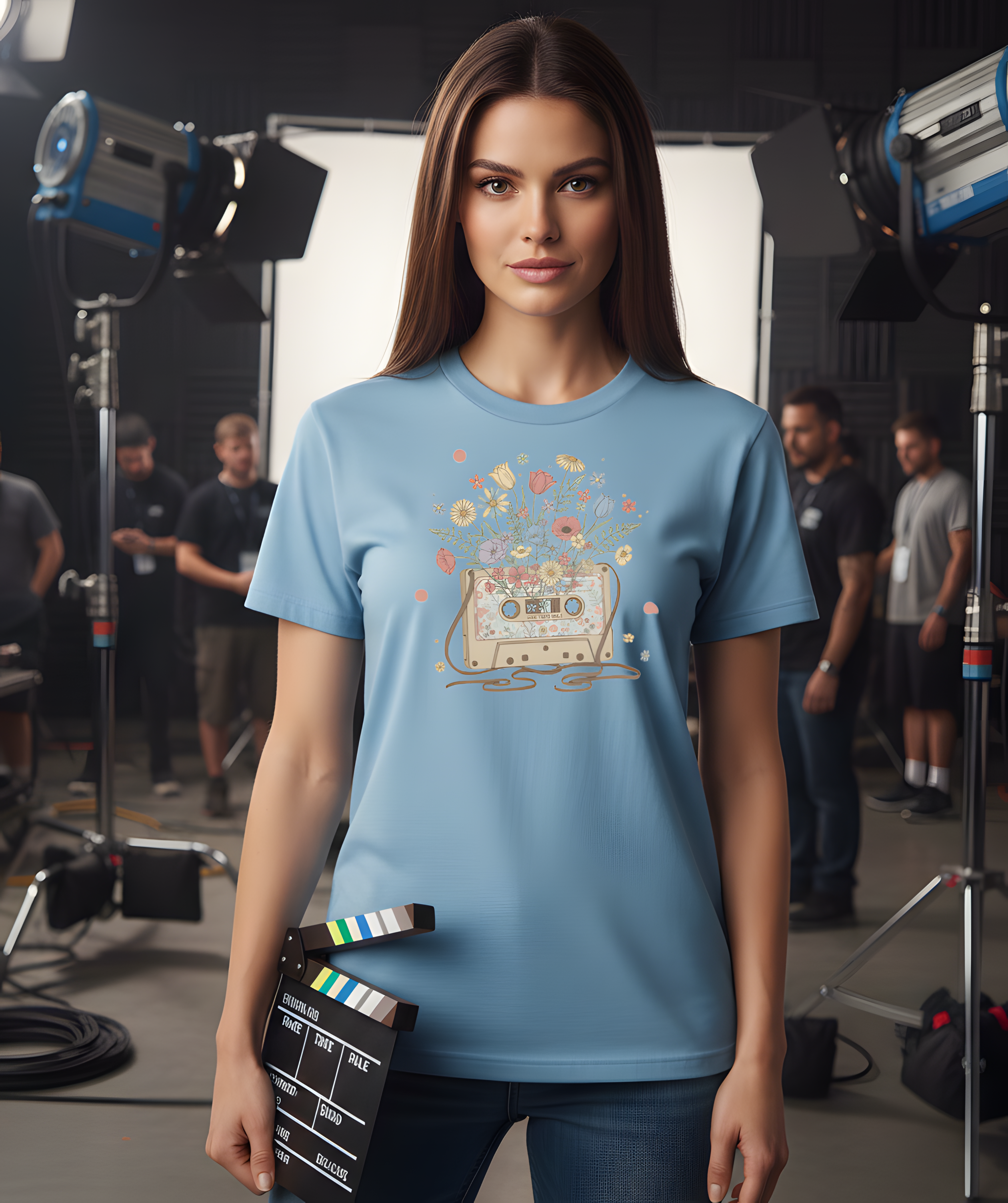 Vintage "Mix Tape" Floral Tee — Retro Music Cassette Flower Graphic T-Shirt product thumbnail image