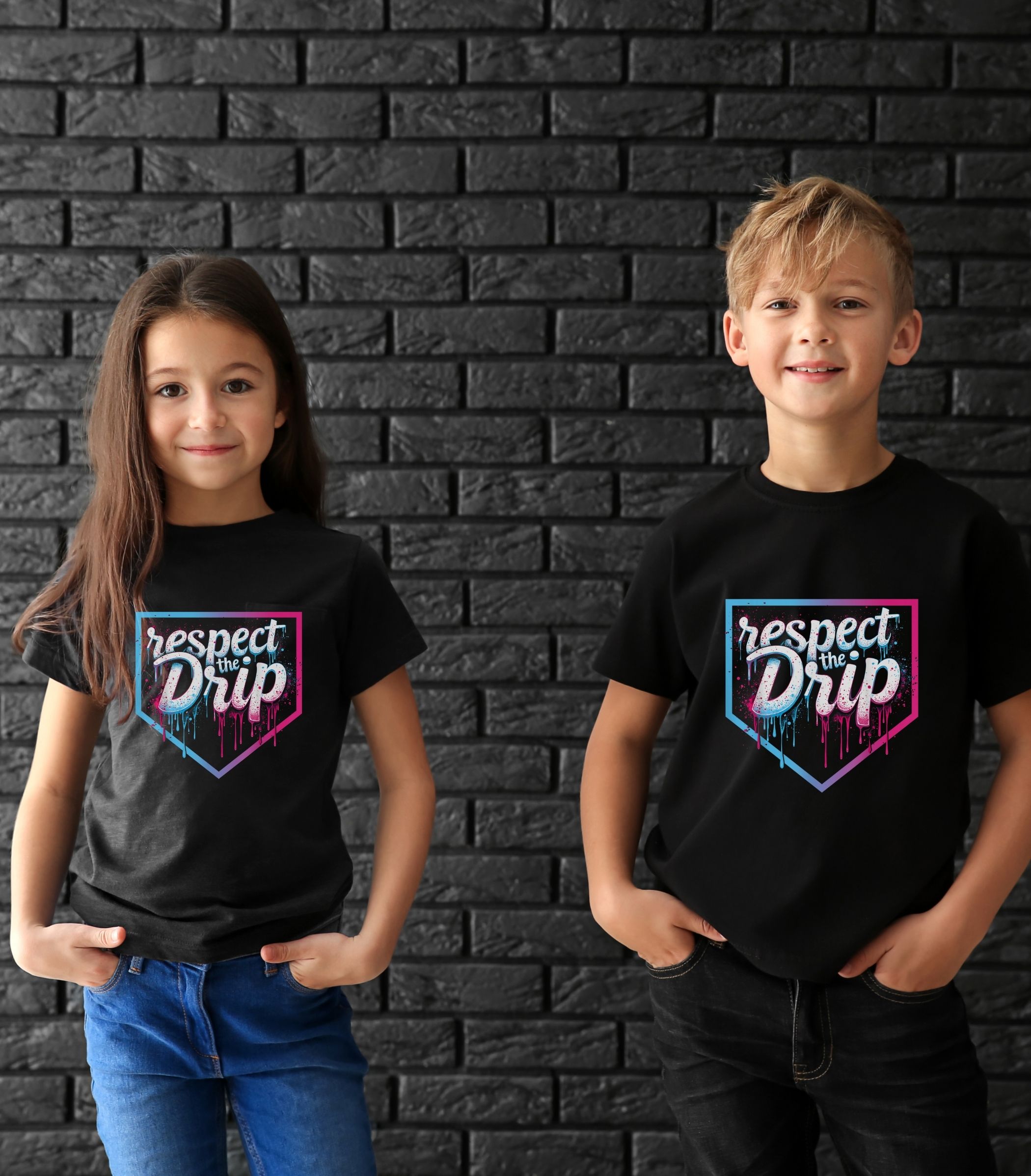Youth Tee — "Respect the Drip" Baseball Shirt product thumbnail image Youth Tee — "Respect the Drip" Baseball Shirt product thumbnail image