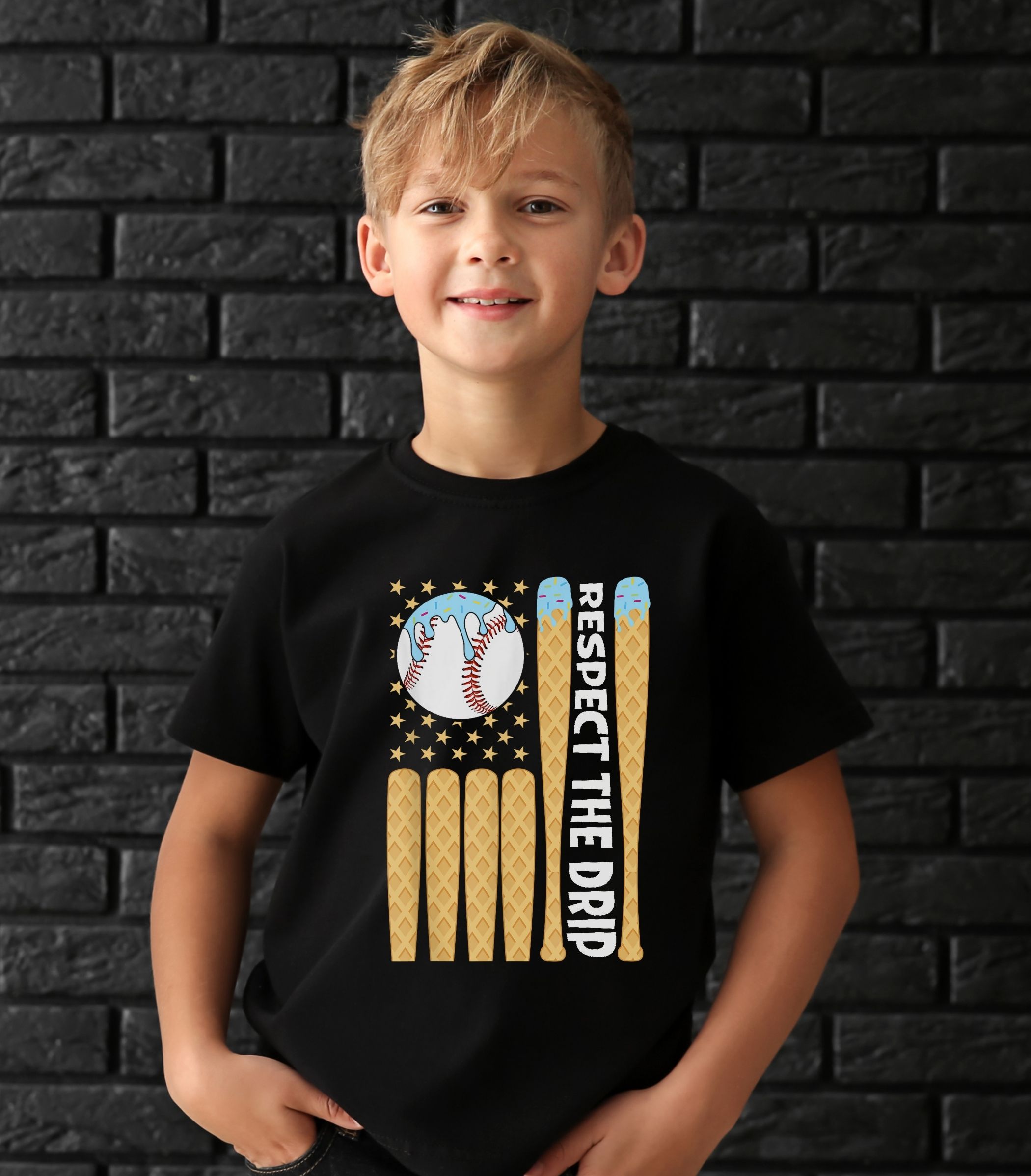 Youth Baseball T-Shirt - "Respect The Drip" Bat & Ball Graphic product thumbnail image Youth Baseball T-Shirt - "Respect The Drip" Bat & Ball Graphic product thumbnail image