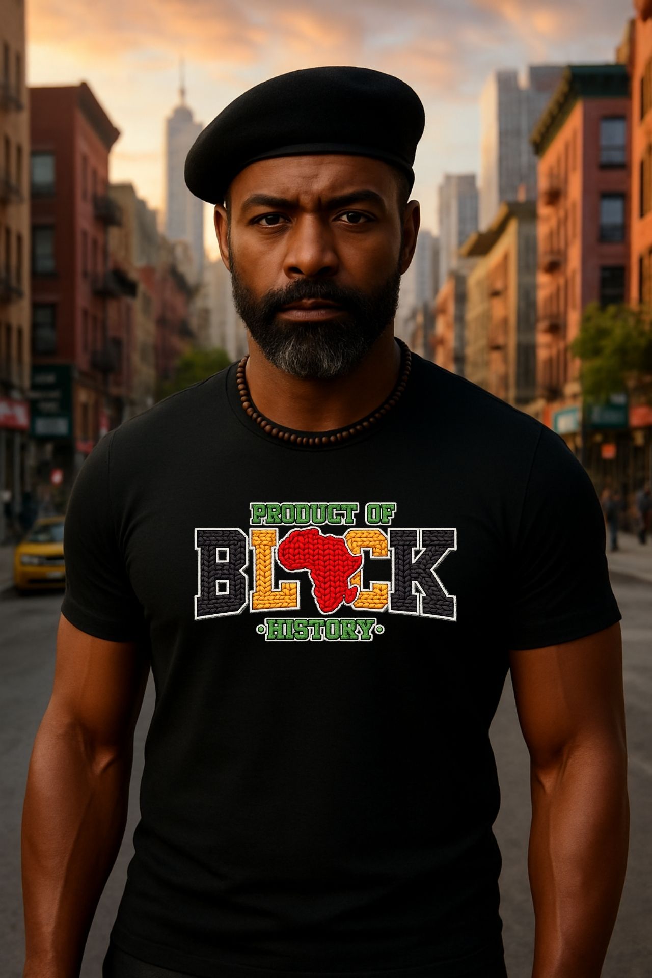 PRODUCT OF BLACK HISTORY TEE — Classic Unisex Jersey Short Sleeve T-Shirt product thumbnail image