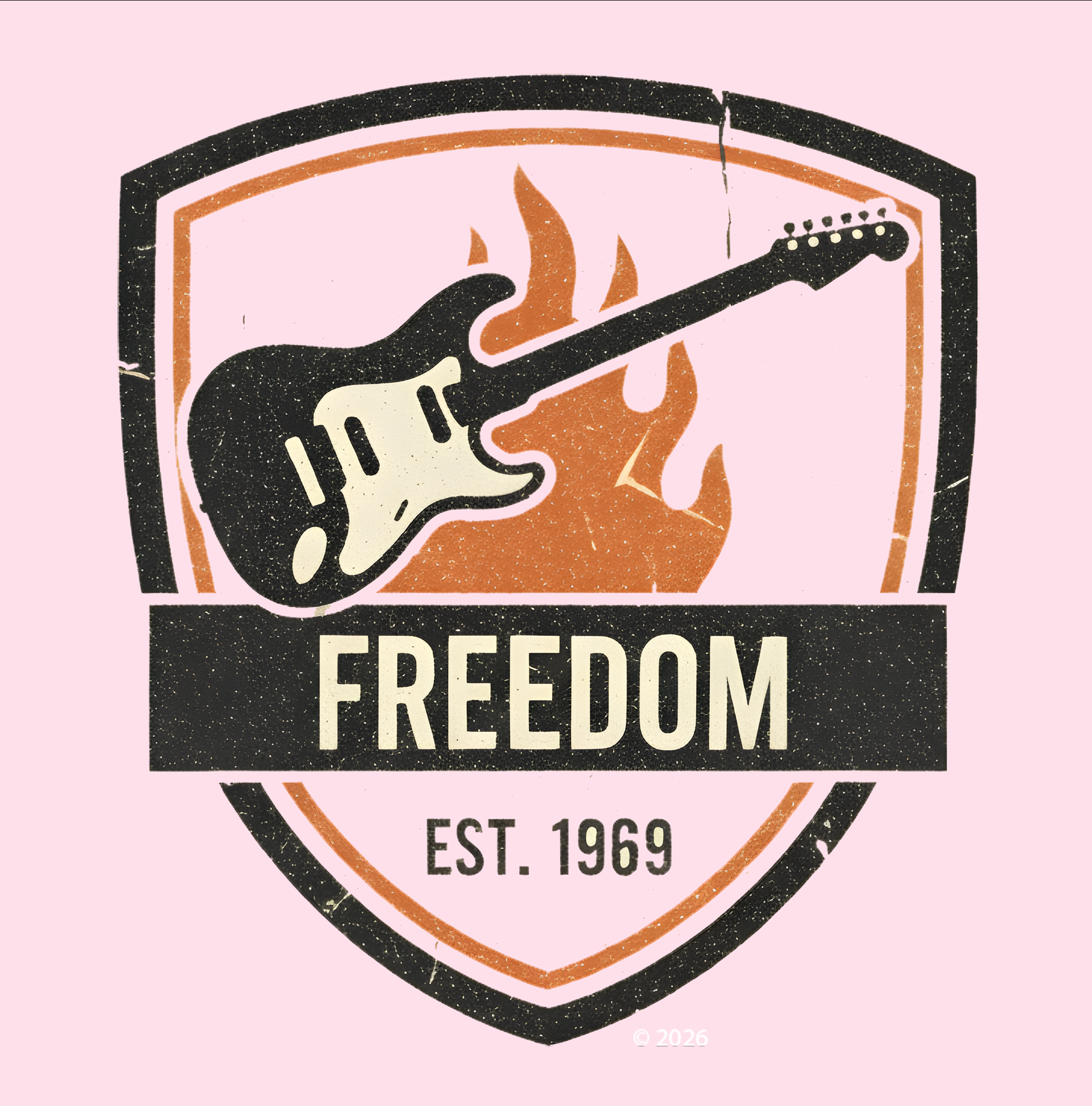 Freedom Guitar Shield T‑Shirt – Vintage Rock Guitar Tee product thumbnail image Freedom Guitar Shield T‑Shirt – Vintage Rock Guitar Tee product thumbnail image