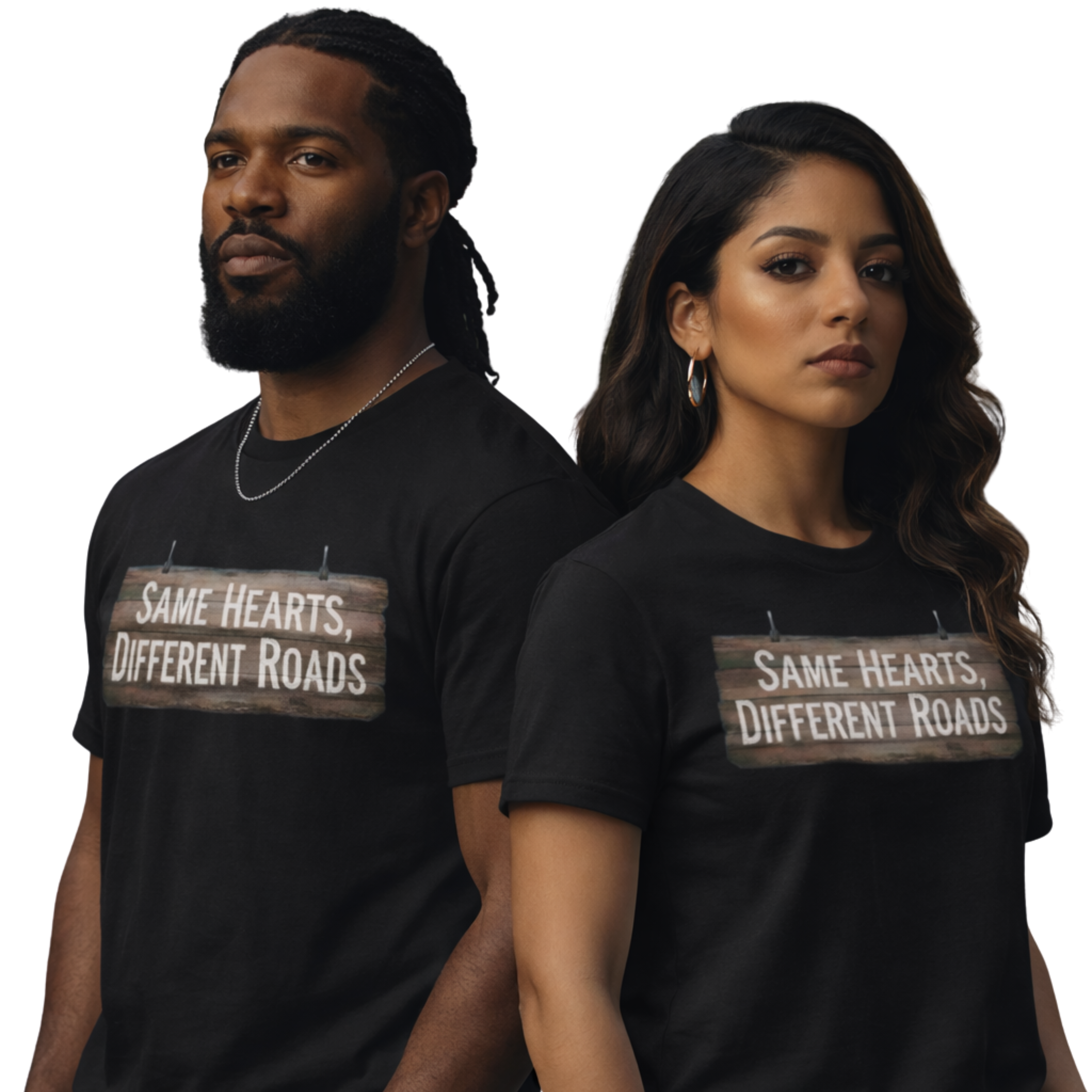 Same Hearts Different Roads T‑Shirt product thumbnail image