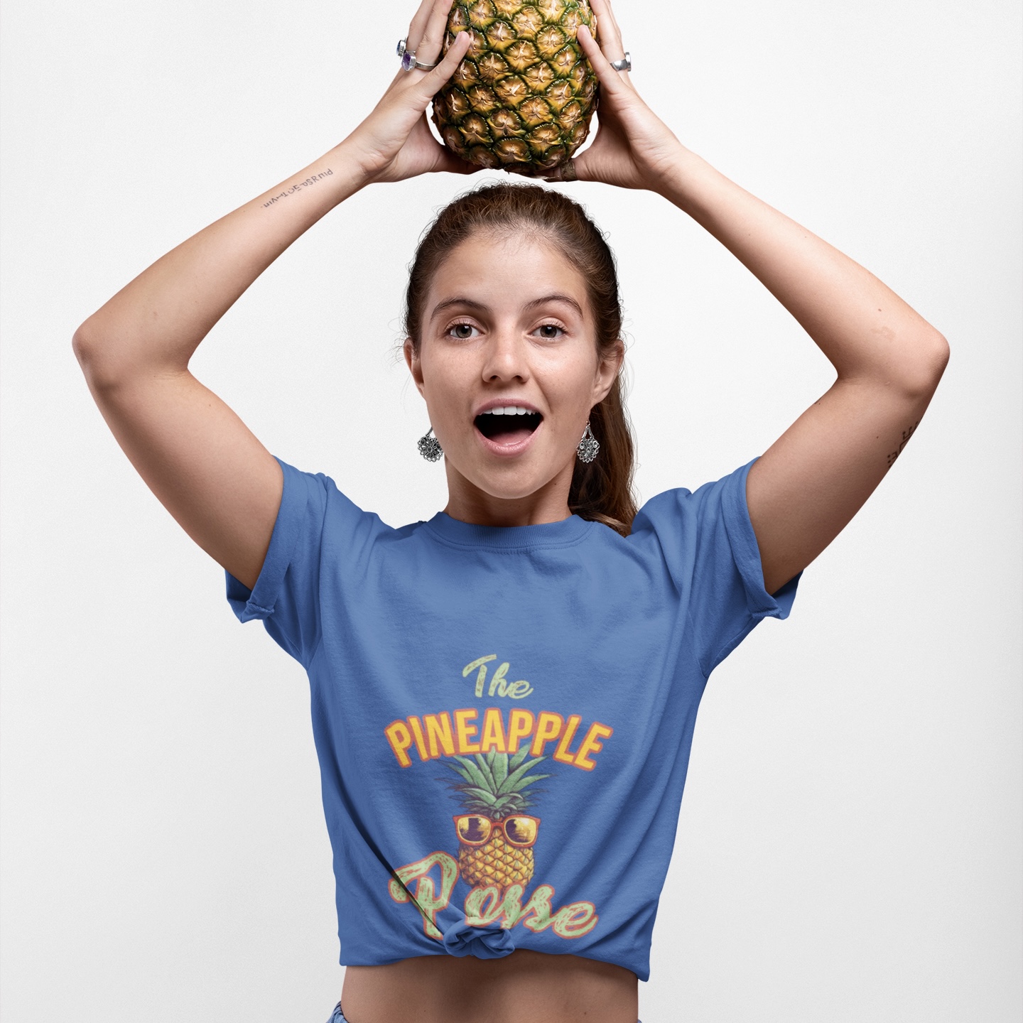 Unisex Pineapple Posse Sueded T-Shirt | Pineapple Logo  Graphic product thumbnail image