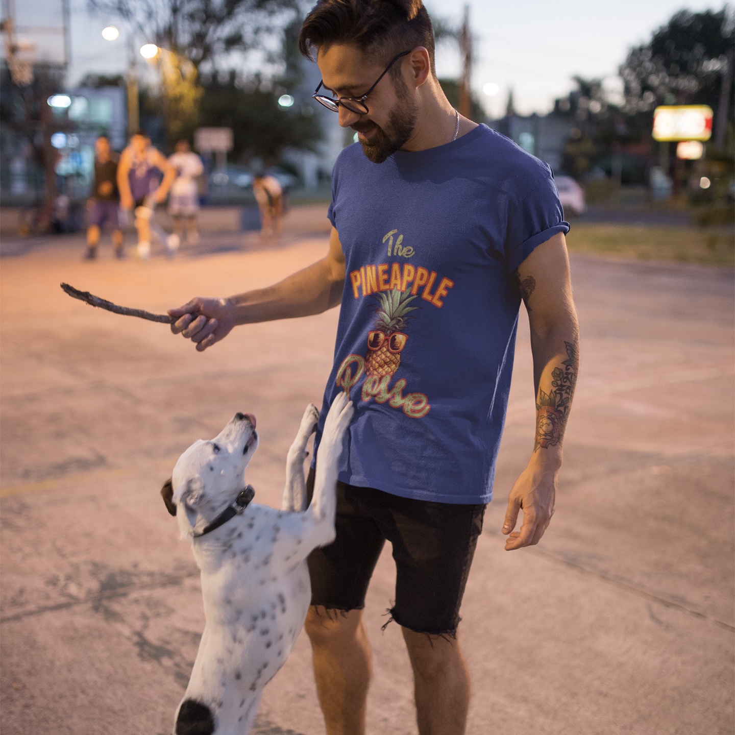 Unisex Pineapple Posse Sueded T-Shirt | Pineapple Logo  Graphic