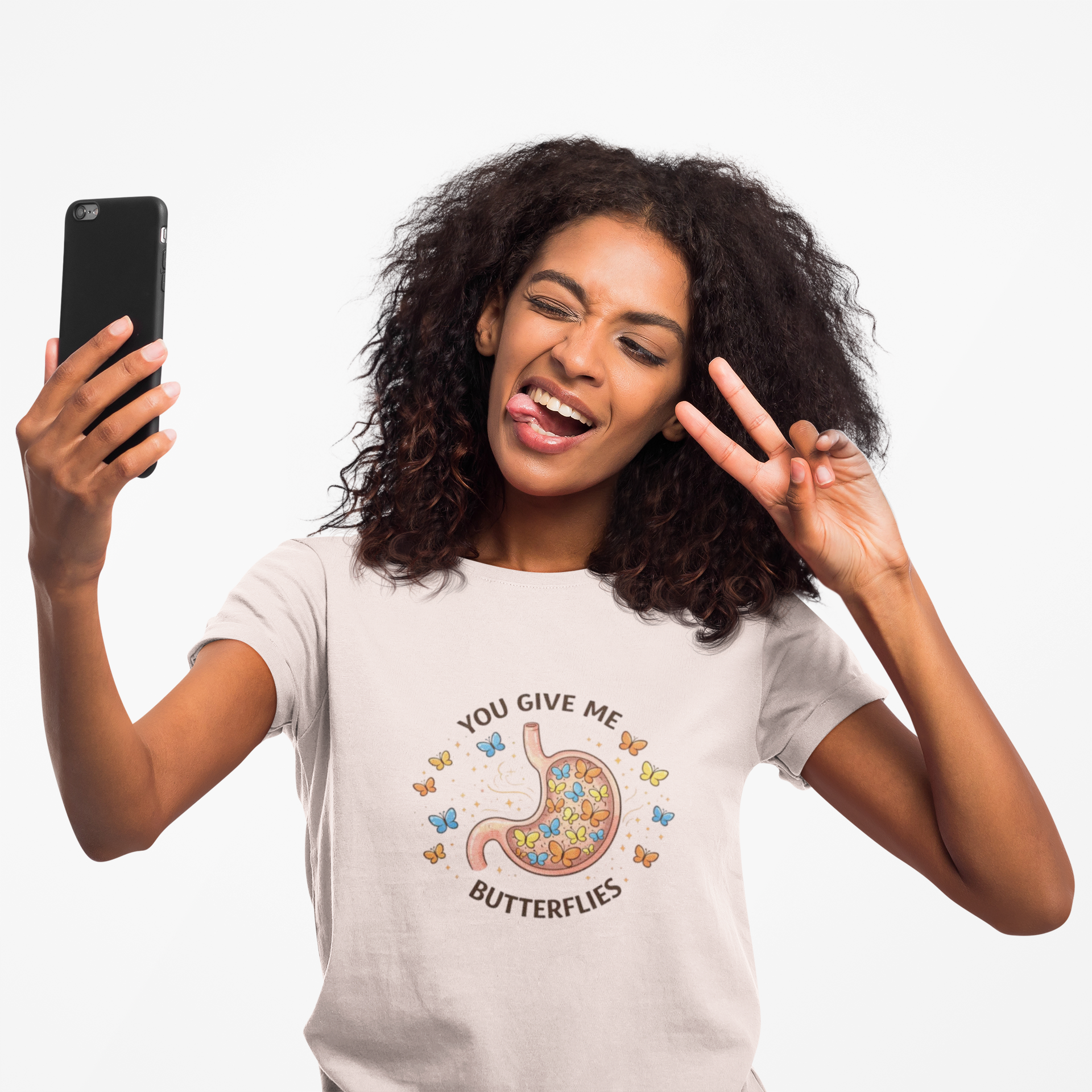 Surgeon Valentine's Tee — "You Give Me Butterflies" (Stomach Butterfly Graphic) product thumbnail image Surgeon Valentine's Tee — "You Give Me Butterflies" (Stomach Butterfly Graphic) product thumbnail image