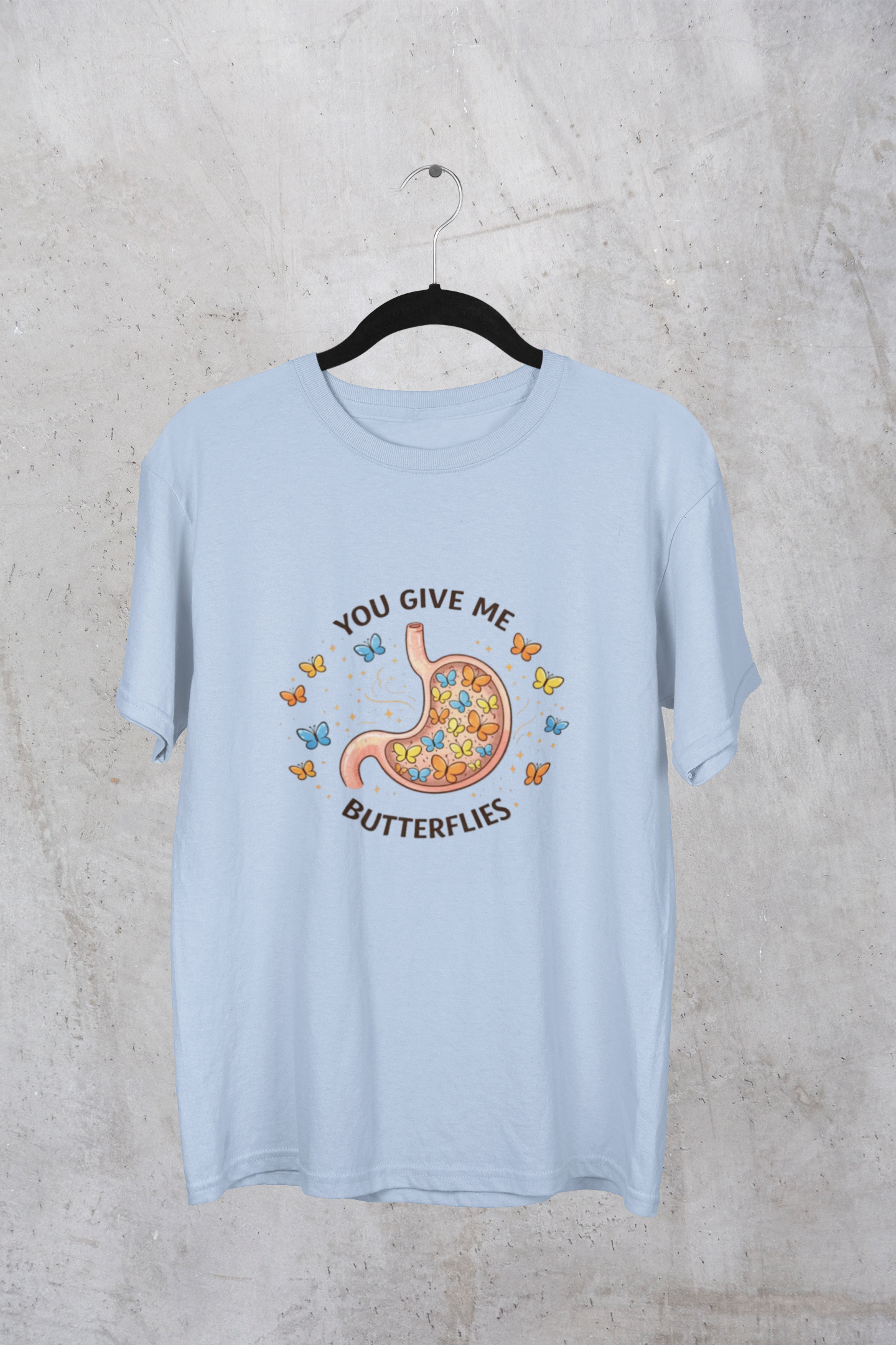 Surgeon Valentine's Tee — "You Give Me Butterflies" (Stomach Butterfly Graphic) product thumbnail image