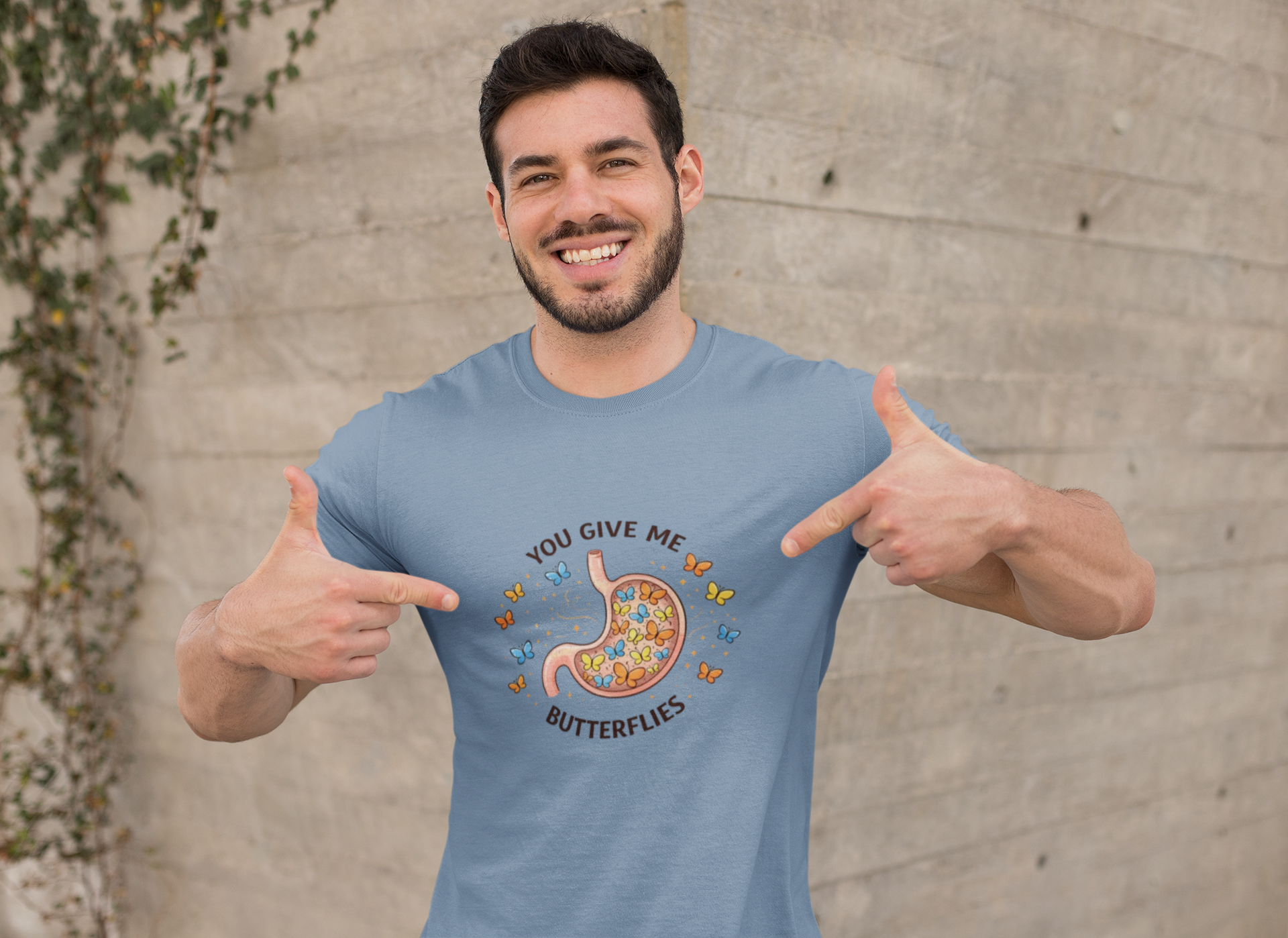 Surgeon Valentine's Tee — "You Give Me Butterflies" (Stomach Butterfly Graphic) product thumbnail image Surgeon Valentine's Tee — "You Give Me Butterflies" (Stomach Butterfly Graphic) product thumbnail image