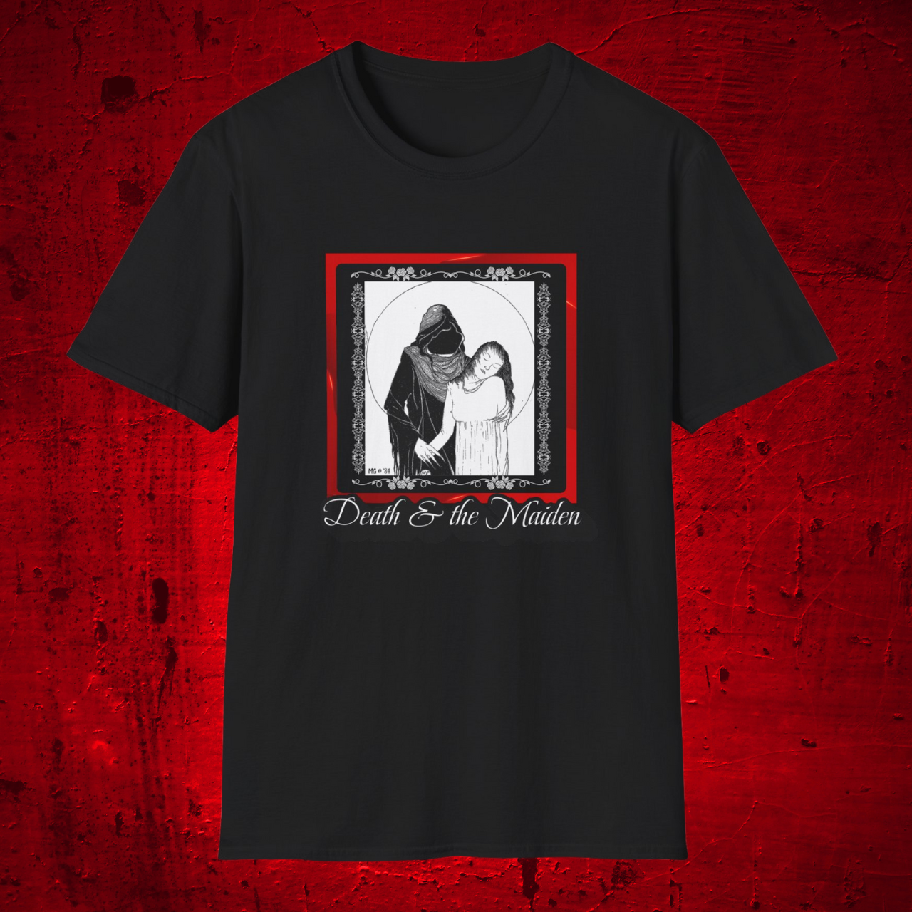 Death & the Maiden Classic Gothic Art Horror Tee product thumbnail image Death & the Maiden Classic Gothic Art Horror Tee product thumbnail image
