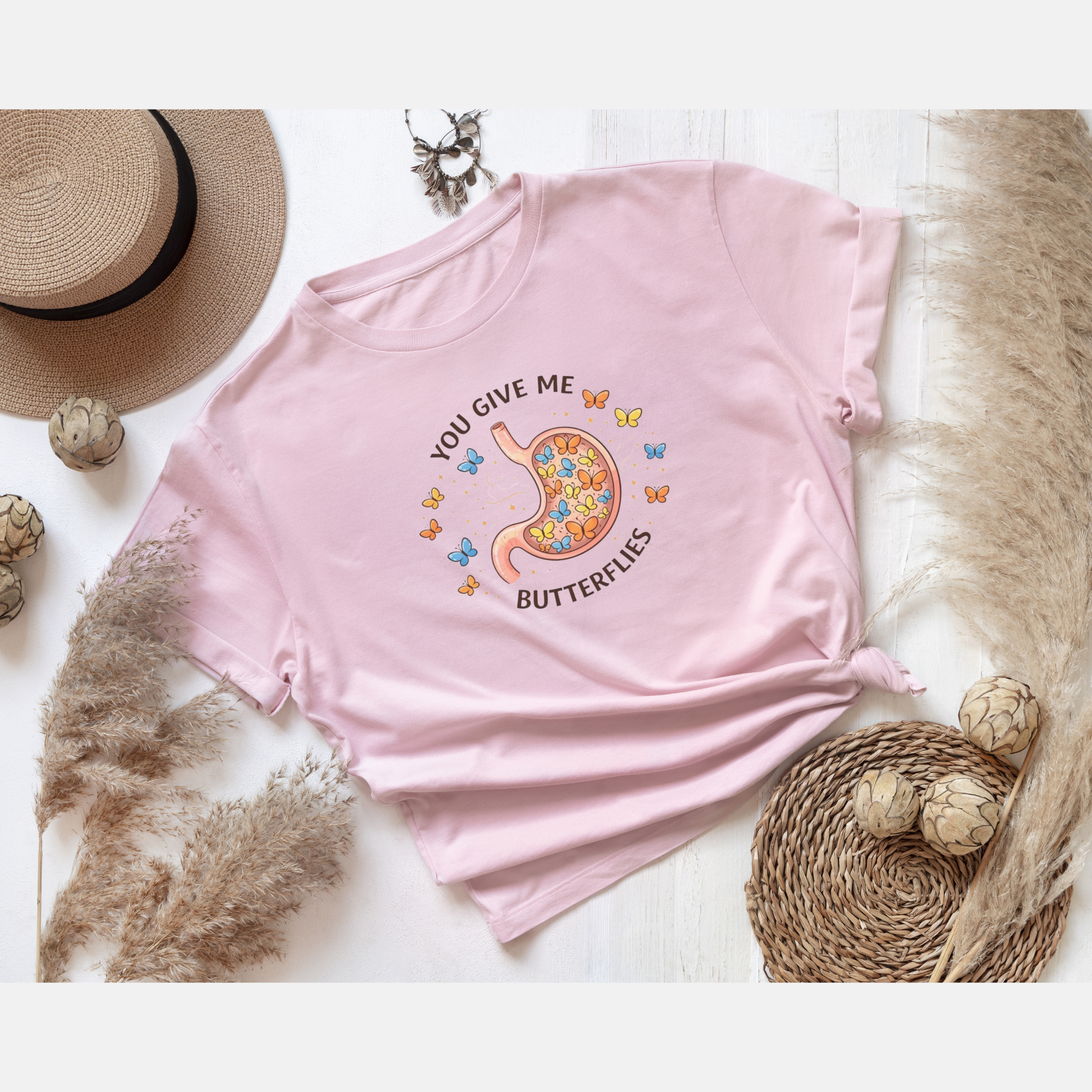 Surgeon Valentine's Tee — "You Give Me Butterflies" (Stomach Butterfly Graphic) product thumbnail image Surgeon Valentine's Tee — "You Give Me Butterflies" (Stomach Butterfly Graphic) product thumbnail image