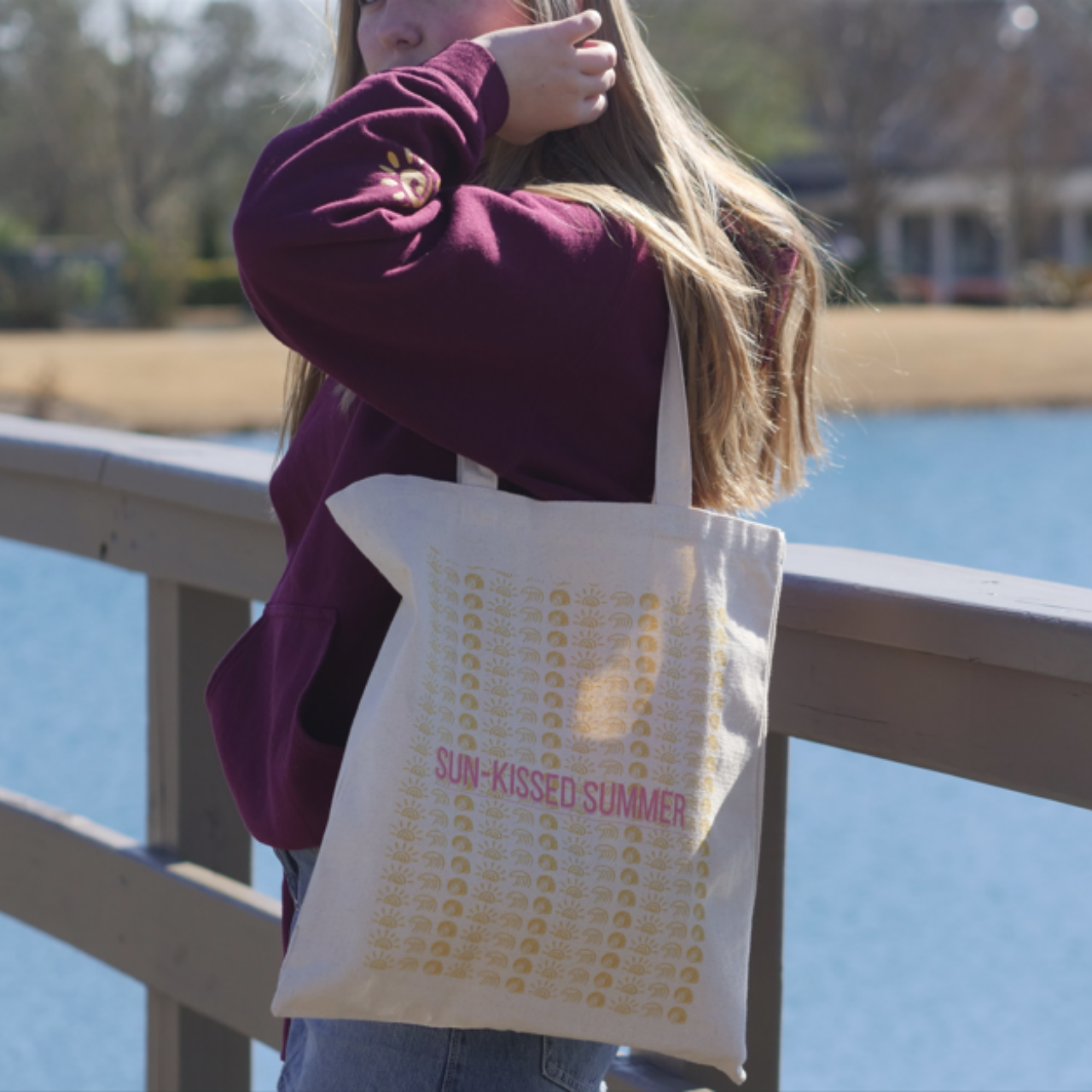 Sun-Kissed Summer Canvas Tote — Lightweight Beach &amp; Market Bag product thumbnail image