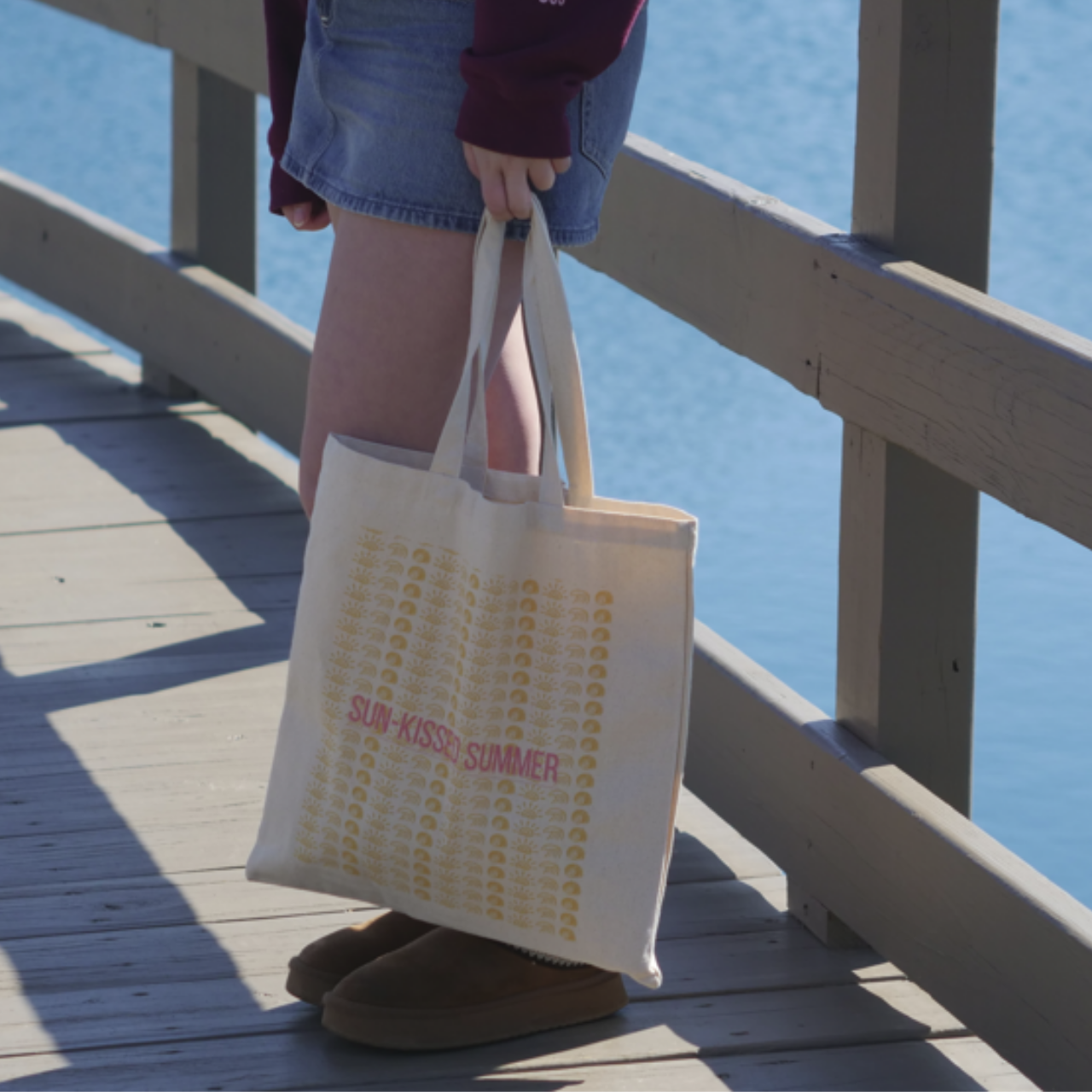 Sun-Kissed Summer Canvas Tote — Lightweight Beach & Market Bag product thumbnail image Sun-Kissed Summer Canvas Tote — Lightweight Beach & Market Bag product thumbnail image