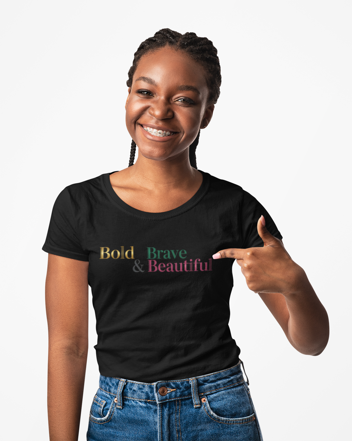 Bold Brave & Beautiful Tee — Inspirational Women's Graphic T-Shirt product thumbnail image Bold Brave & Beautiful Tee — Inspirational Women's Graphic T-Shirt product thumbnail image