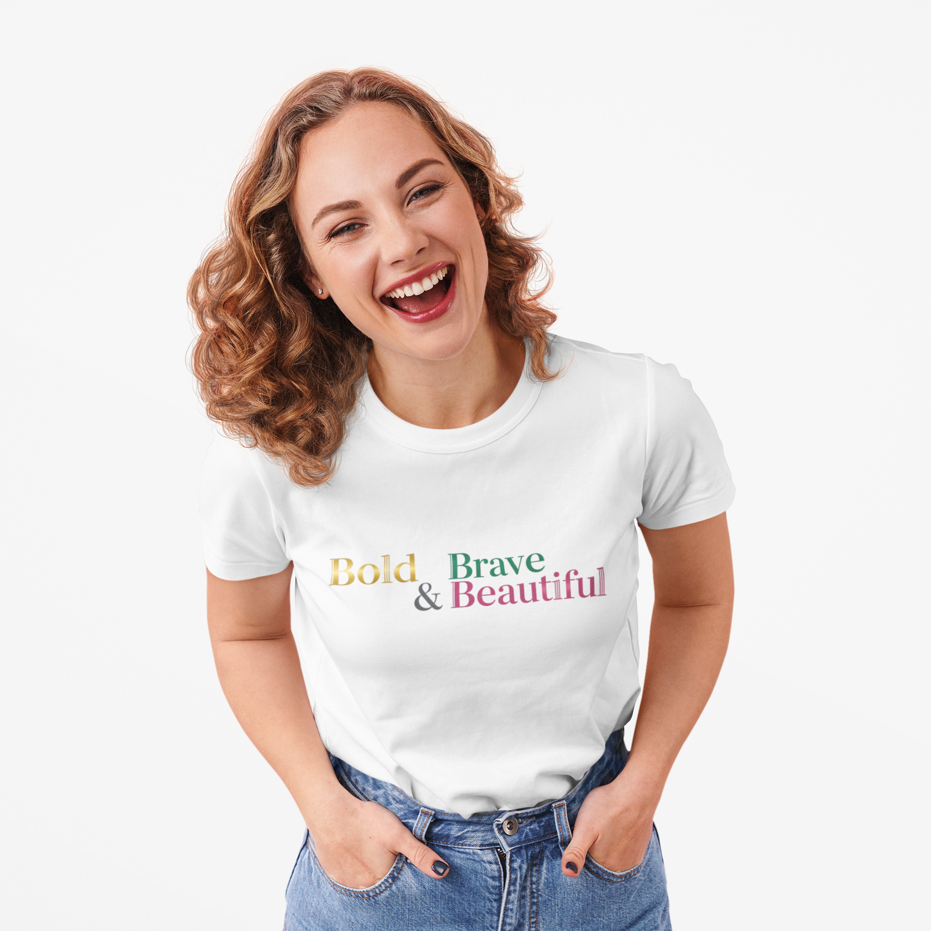 Bold Brave & Beautiful Tee — Inspirational Women's Graphic T-Shirt product thumbnail image Bold Brave & Beautiful Tee — Inspirational Women's Graphic T-Shirt product thumbnail image