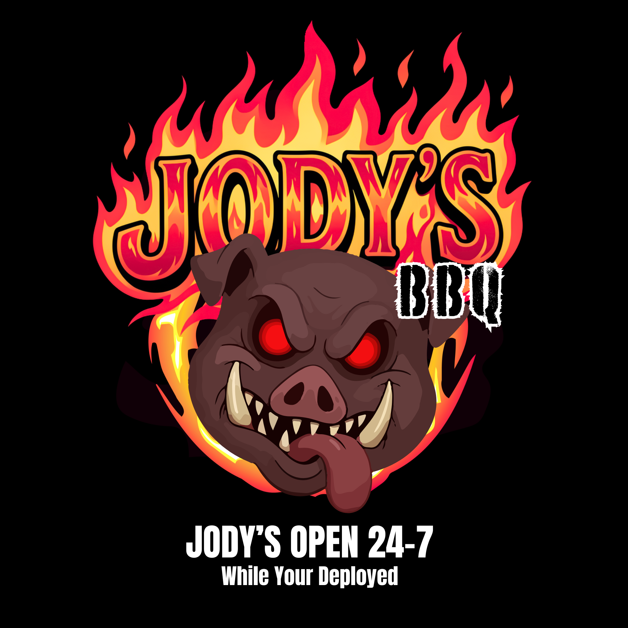 Jody's BBQ  Military &amp; Veterans T-Shirt — Humorous Patriotic Service Tee.