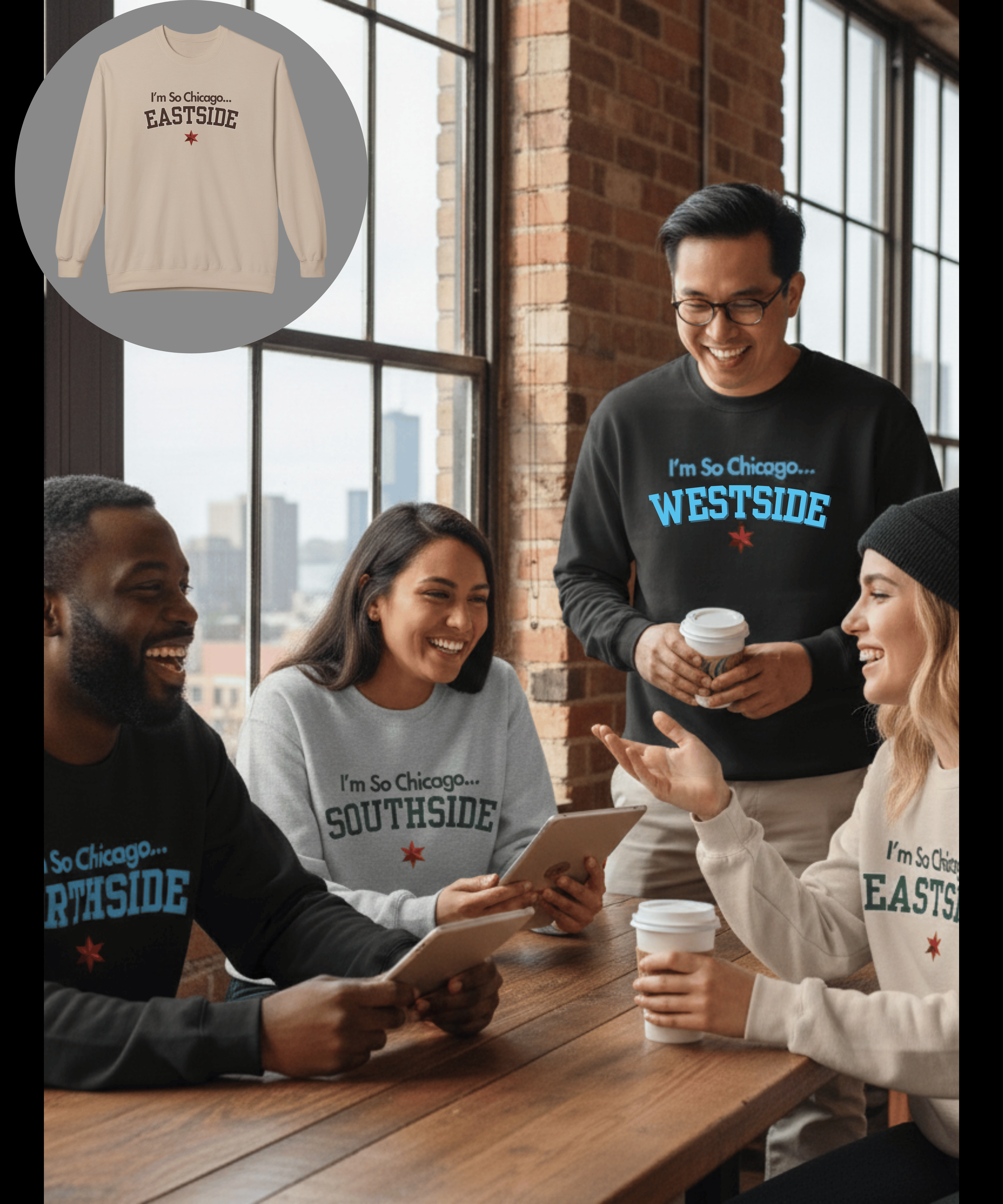 Eastside: I’m So Chicago… Eastside Culture Crewneck – The Chicago Collection product thumbnail image