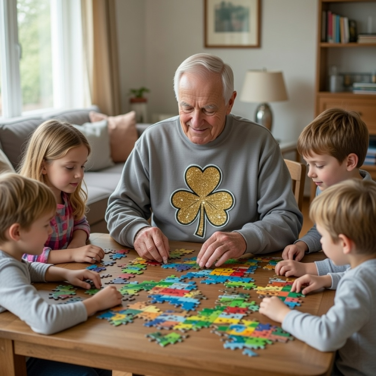 Golden Shamrock Sweatshirt – Relaxed Garment-Dyed Crewneck | Embroidered Lucky Clover Pullover product thumbnail image Golden Shamrock Sweatshirt – Relaxed Garment-Dyed Crewneck | Embroidered Lucky Clover Pullover product thumbnail image