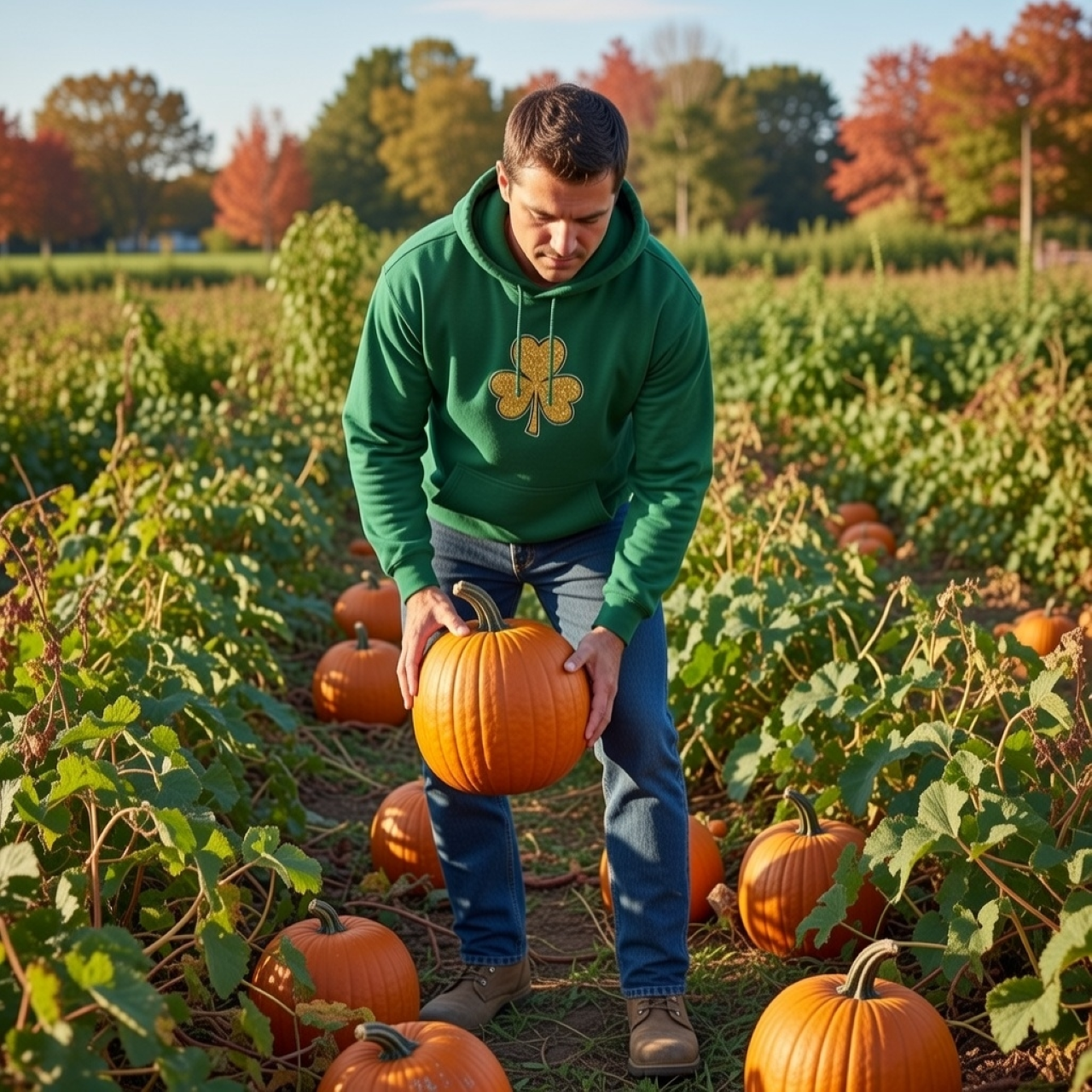 Golden Shamrock Hoodie – Relaxed Garment-Dyed Pullover | Embroidered Lucky Clover Sweatshirt product thumbnail image Golden Shamrock Hoodie – Relaxed Garment-Dyed Pullover | Embroidered Lucky Clover Sweatshirt product thumbnail image
