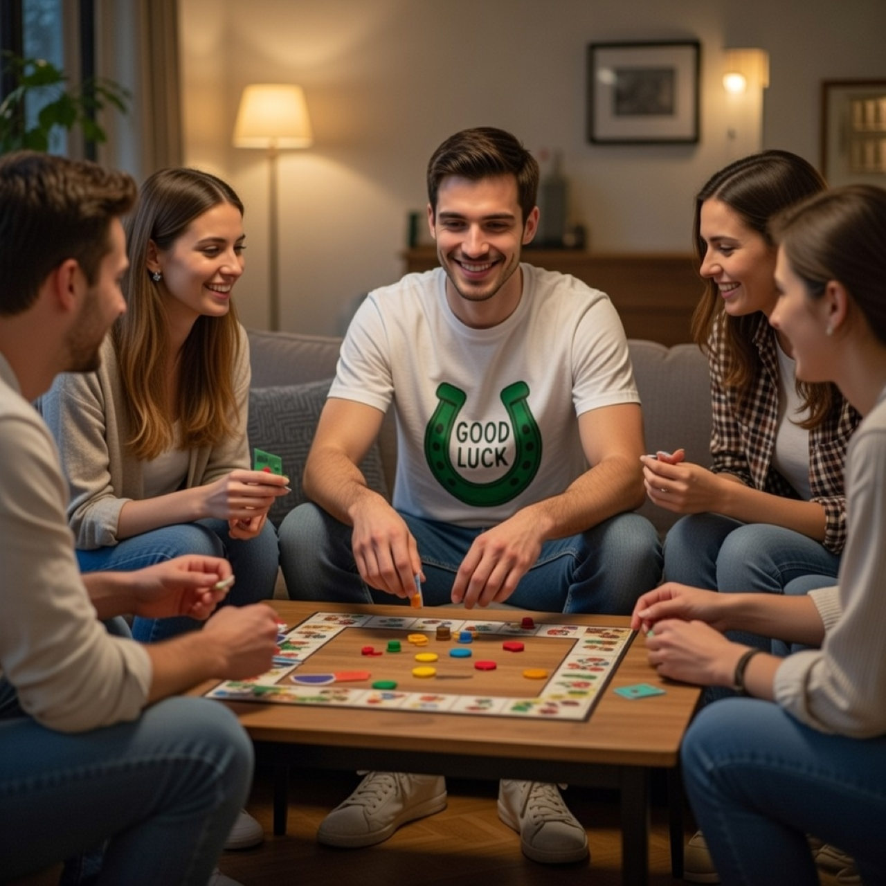 Good Luck Horseshoe Tee – Relaxed Garment-Dyed T-Shirt | Lucky Graphic Casual Tee product thumbnail image Good Luck Horseshoe Tee – Relaxed Garment-Dyed T-Shirt | Lucky Graphic Casual Tee product thumbnail image