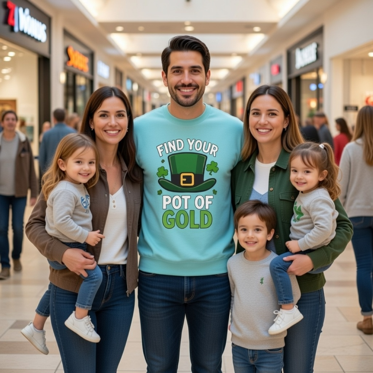 Find Your Pot of Gold Sweatshirt – Relaxed Garment-Dyed Crewneck | Leprechaun & Shamrock Graphic Pullover product thumbnail image Find Your Pot of Gold Sweatshirt – Relaxed Garment-Dyed Crewneck | Leprechaun & Shamrock Graphic Pullover product thumbnail image