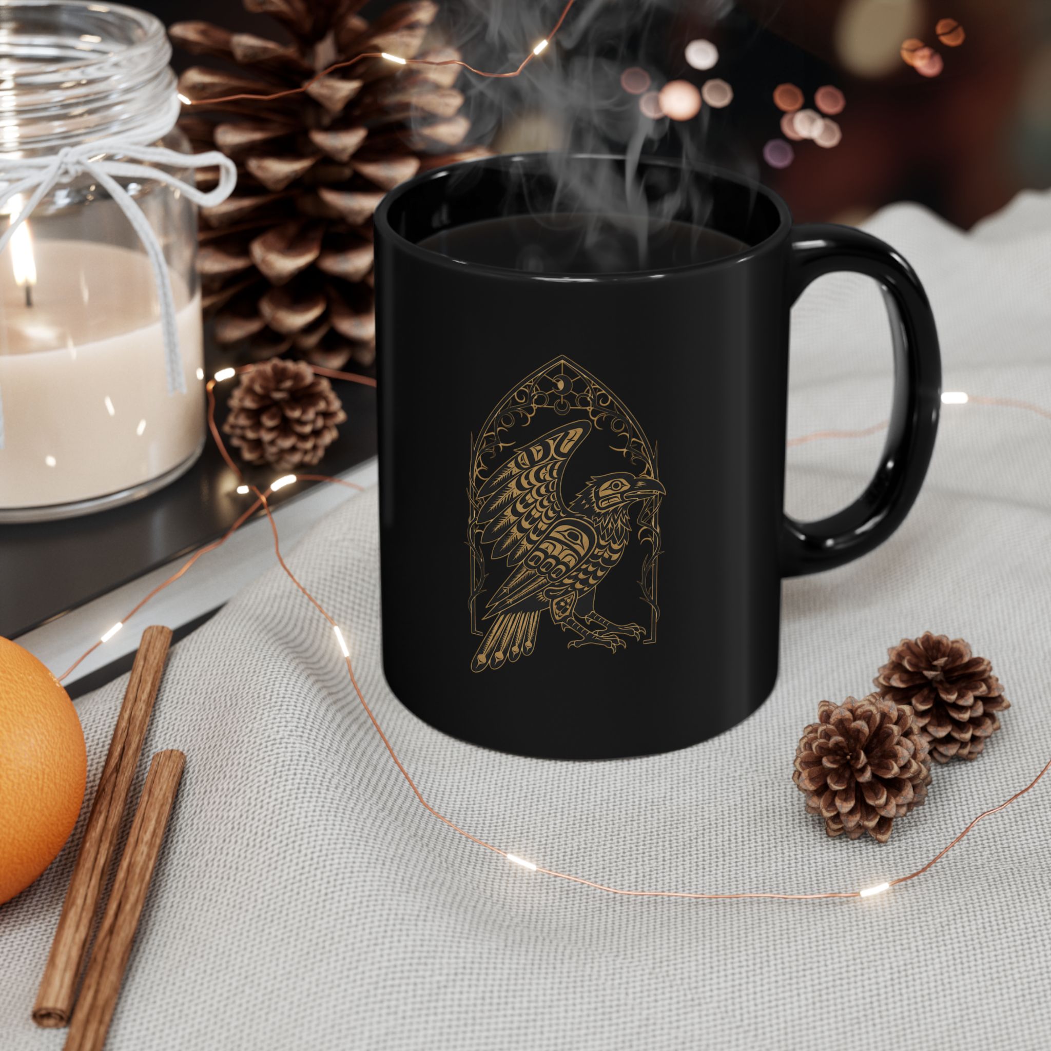 Viking Raven Ceramic Mug — Norse Mythology 11oz & 15oz product thumbnail image Viking Raven Ceramic Mug — Norse Mythology 11oz & 15oz product thumbnail image