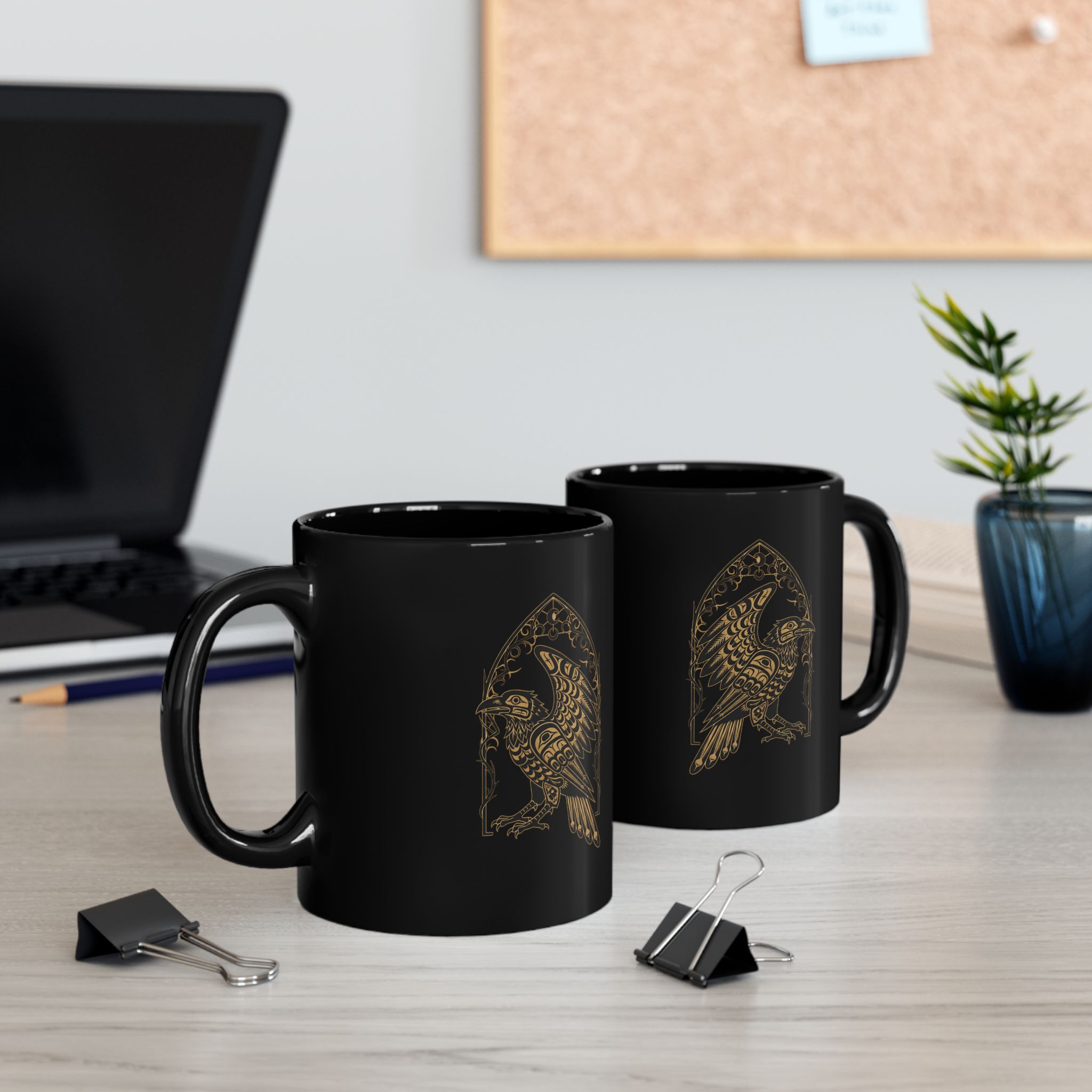Viking Raven Ceramic Mug — Norse Mythology 11oz &amp; 15oz product thumbnail image
