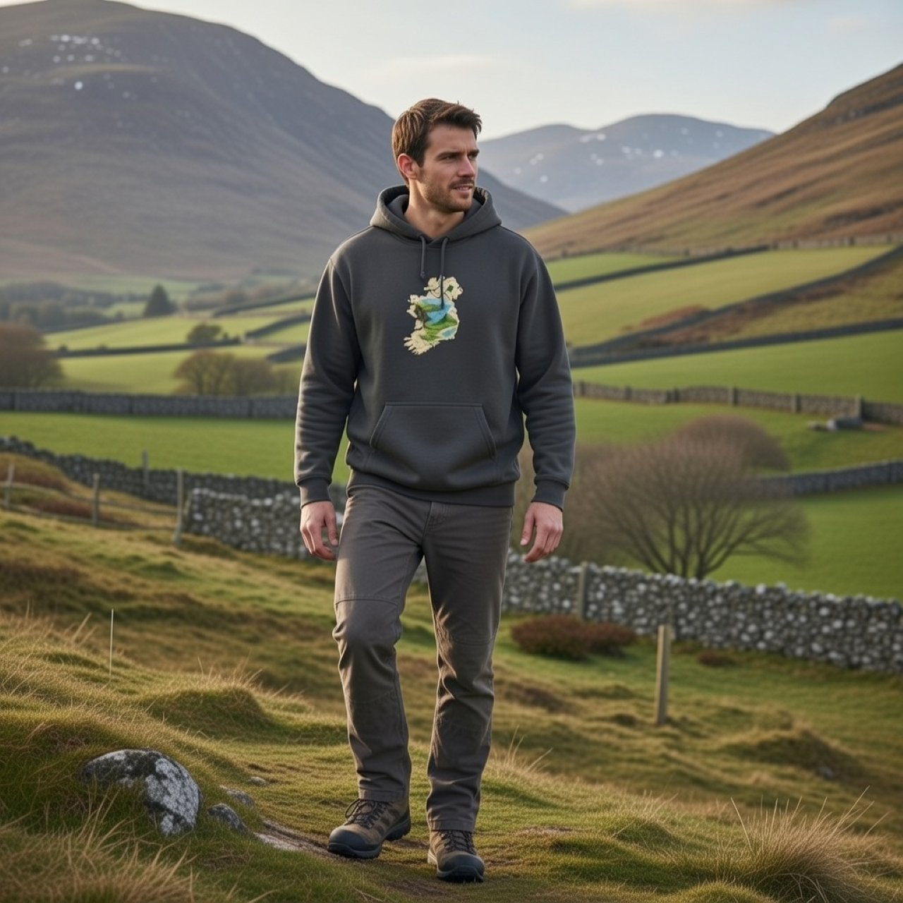 Irish Map Hoodie – Heavyweight Garment-Dyed Pullover with Scenic Watercolor Artwork product thumbnail image Irish Map Hoodie – Heavyweight Garment-Dyed Pullover with Scenic Watercolor Artwork product thumbnail image