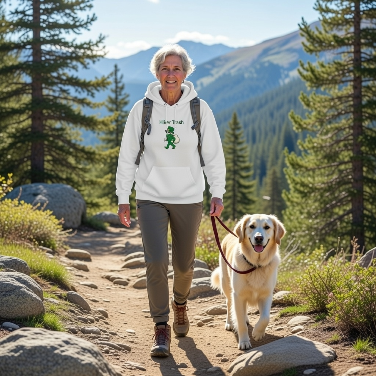 Hiker Trash Hoodie – Heavyweight Garment-Dyed Pullover for Hiking &amp; Outdoor Adventure