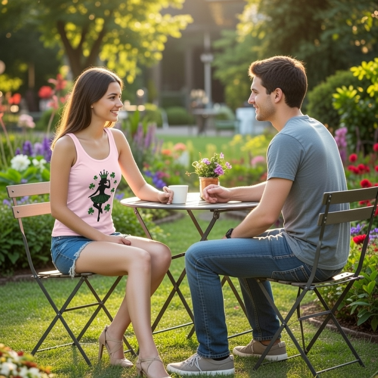 Clover Princess Tank – Flowy Racerback Shamrock Top for St. Patrick’s Day &amp; Everyday Style product thumbnail image