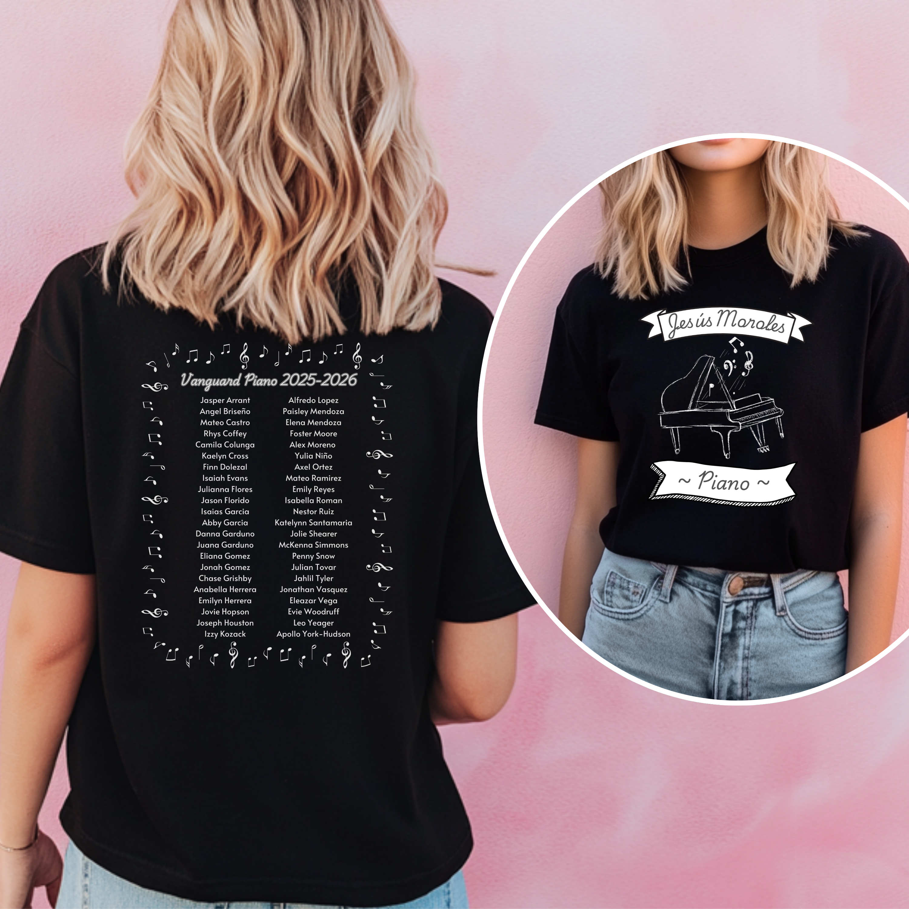 Piano Vanguard T‑Shirt — Adult Sizes XS-5XL product thumbnail image