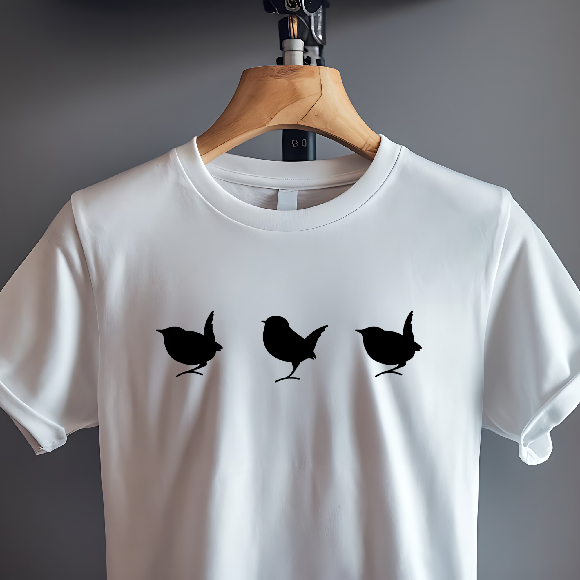 Winter Wren Silhouettes T-shirt, Bird Silhouette Tee, Bird Lover Gift, Nature Lover Shirt, Nature-Inspired Apparel product thumbnail image Winter Wren Silhouettes T-shirt, Bird Silhouette Tee, Bird Lover Gift, Nature Lover Shirt, Nature-Inspired Apparel product thumbnail image