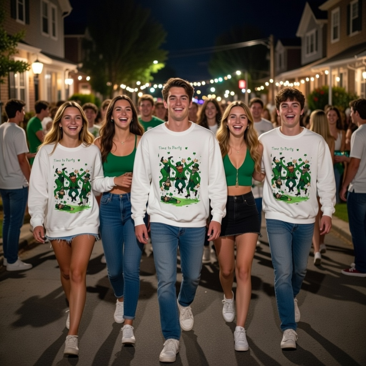 Leprechaun Time To Party Sweatshirt – St. Patrick’s Day Celebration Crewneck product thumbnail image Leprechaun Time To Party Sweatshirt – St. Patrick’s Day Celebration Crewneck product thumbnail image