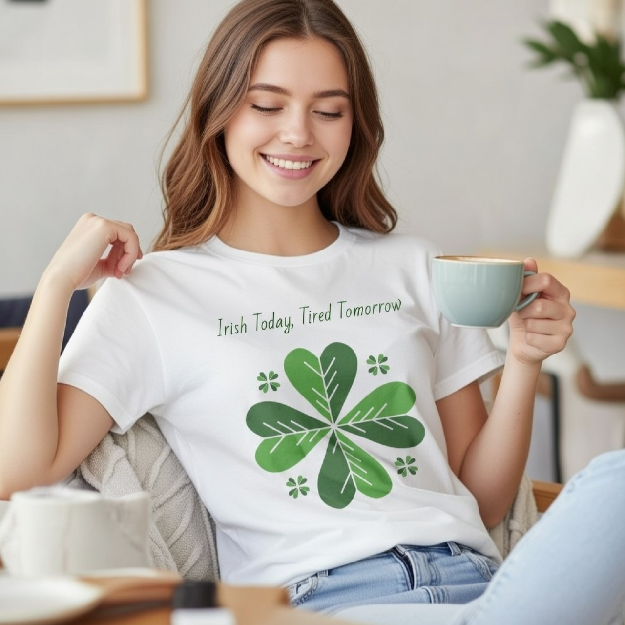 🍀Irish Today, Tired Tomorrow – St. Patrick’s Day T-Shirt product thumbnail image