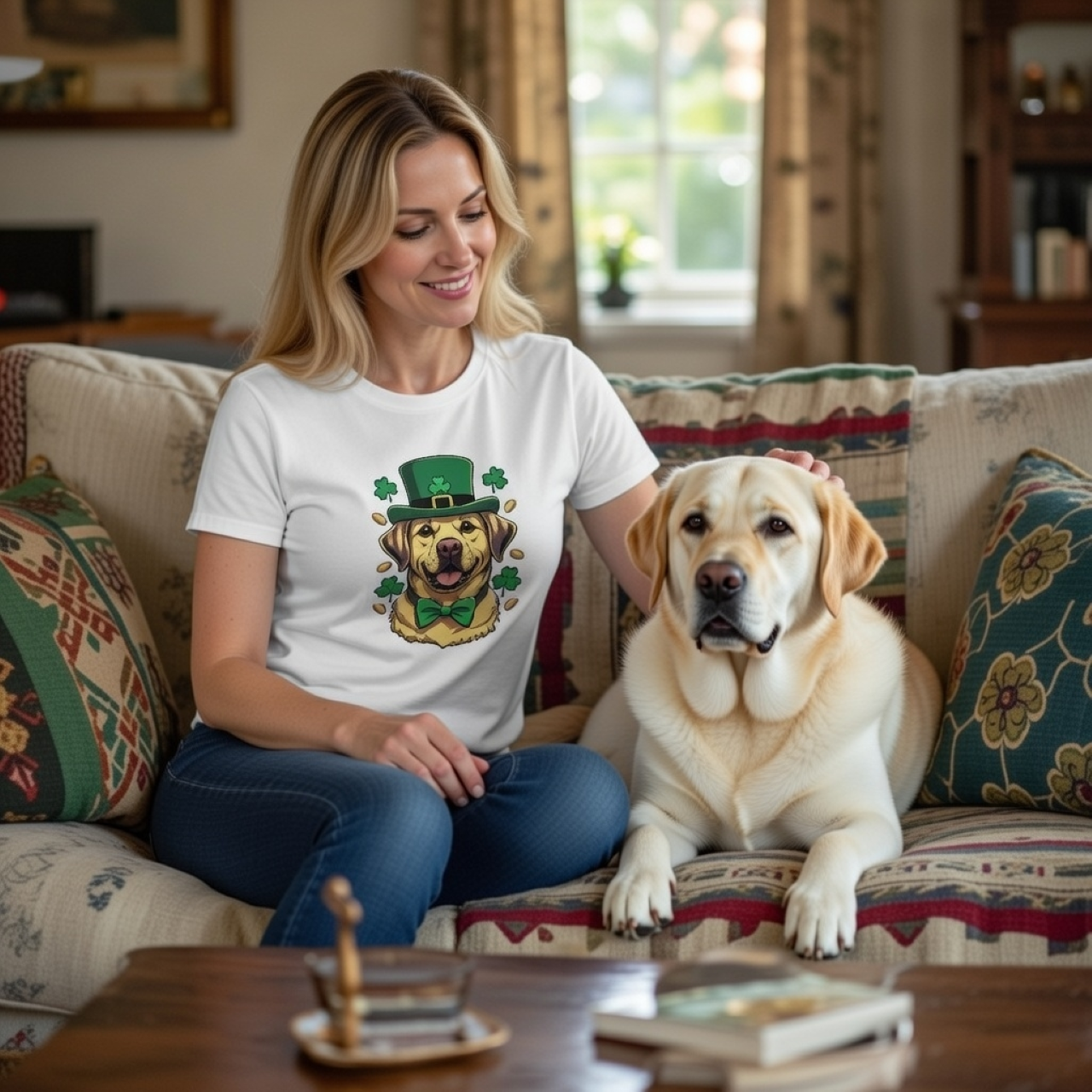 Yellow Lab St. Patrick’s Day Shirt – Funny Irish Dog Graphic Tee product thumbnail image