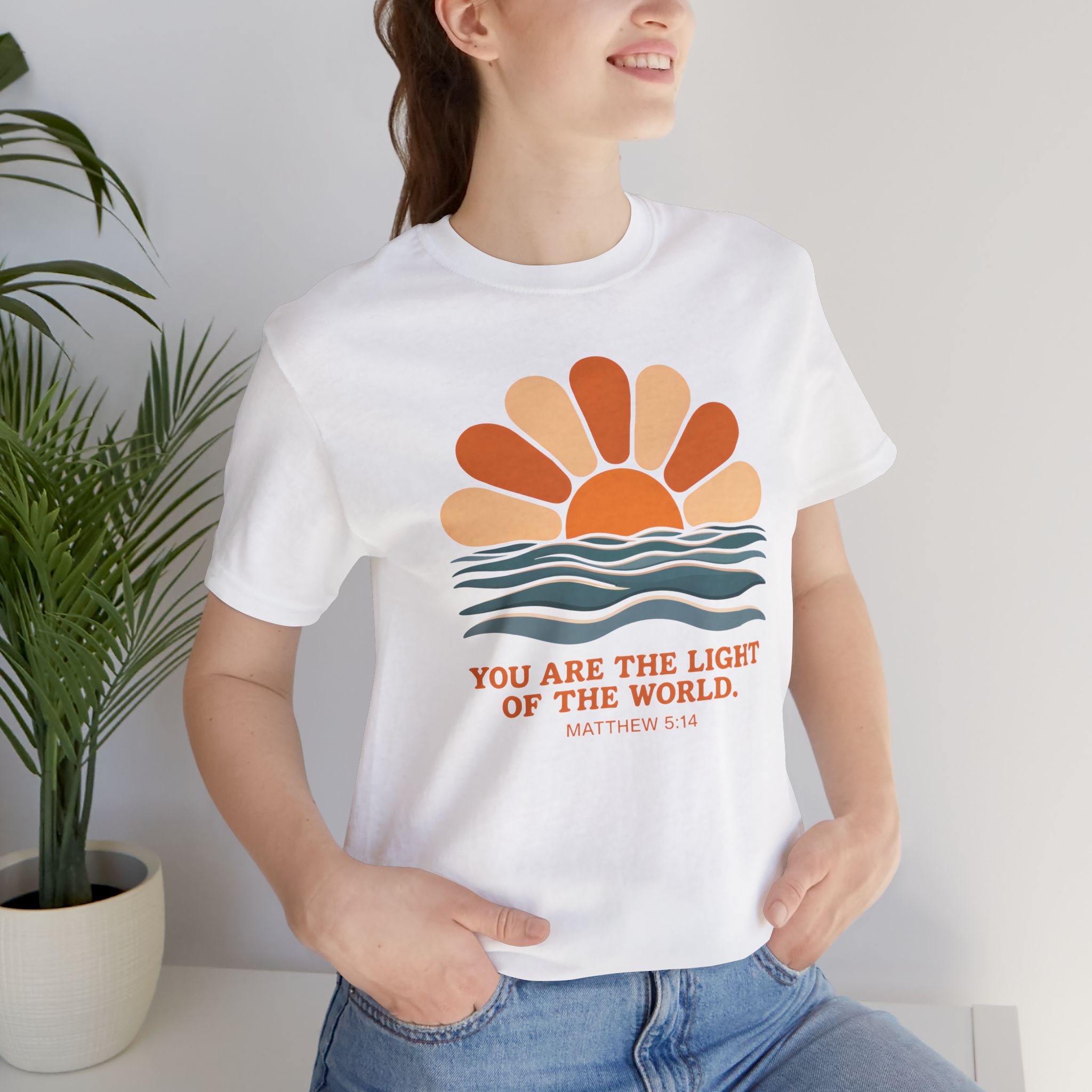 You Are the Light of the World T-Shirt — Inspirational Christian Sun Graphic Tee product thumbnail image