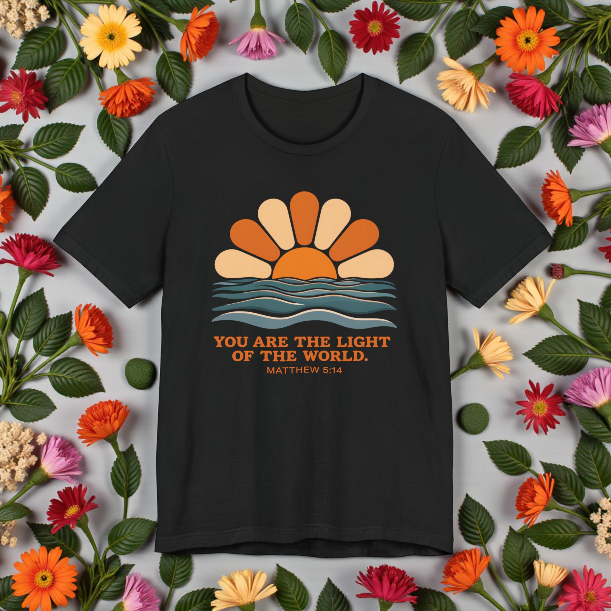 You Are the Light of the World T-Shirt — Inspirational Christian Sun Graphic Tee product thumbnail image